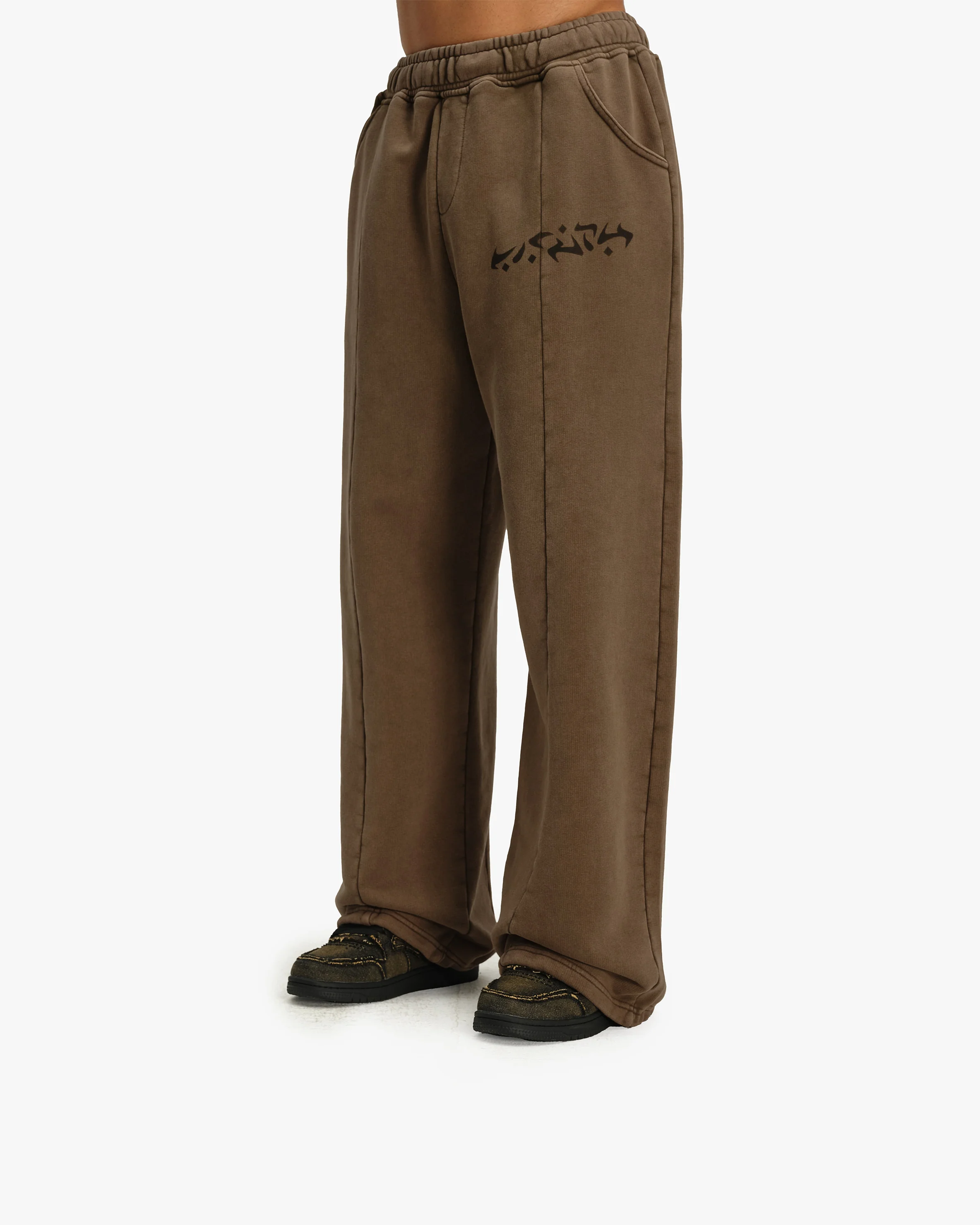 ACID WASHED JOGGER BROWN - Image 4