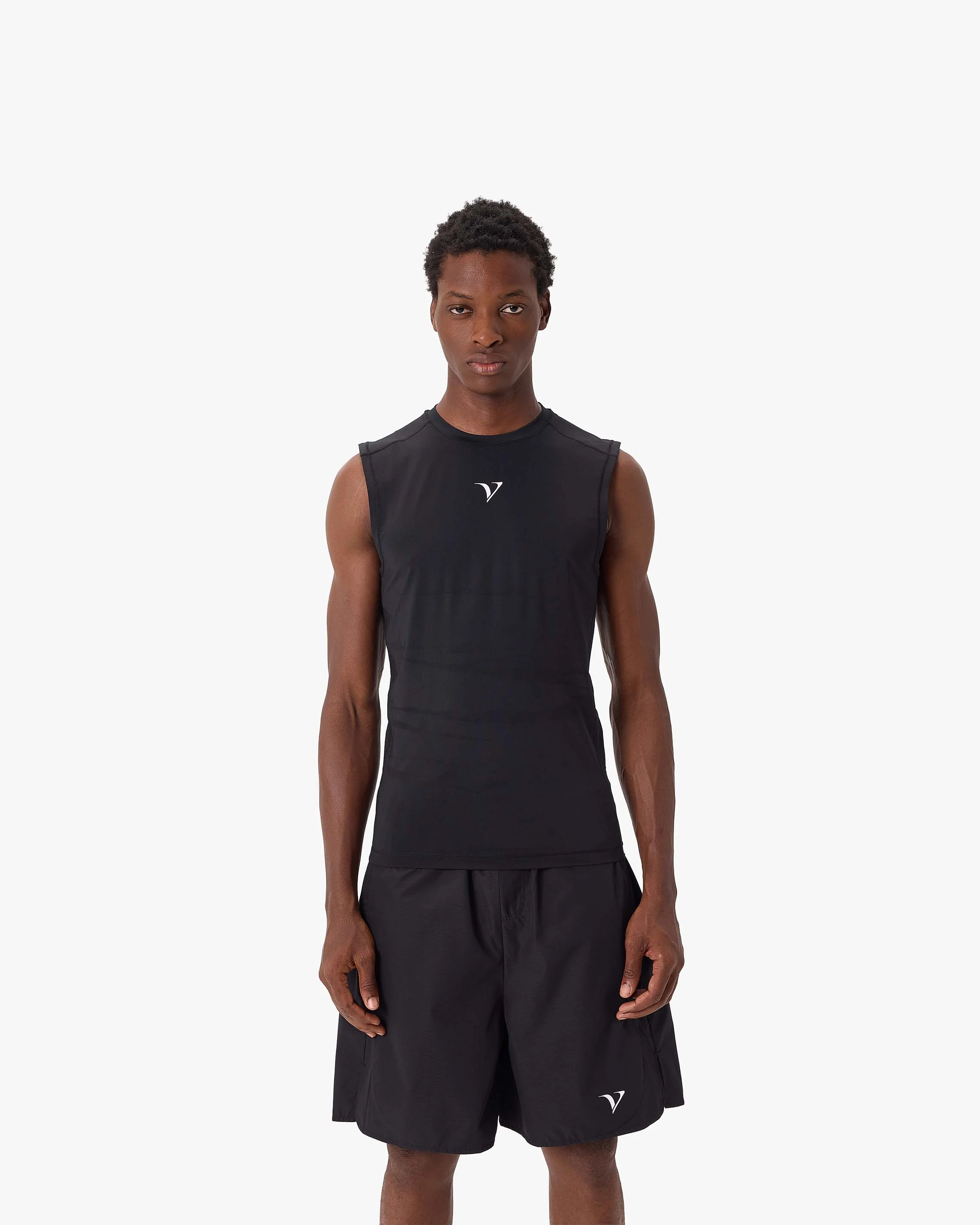 ACTIVEWEAR COMPRESSION TANKTOP BLACK - Image 3