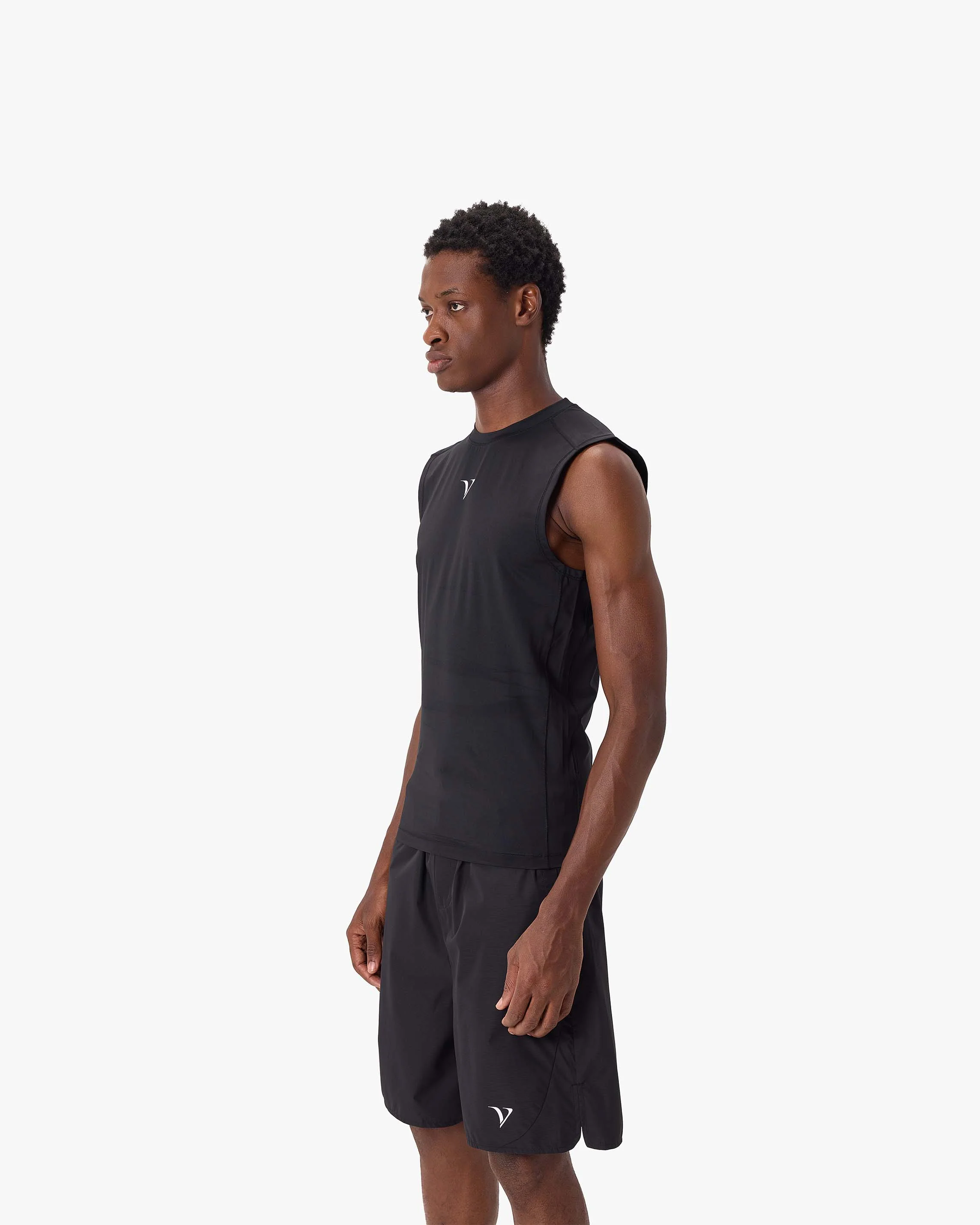 ACTIVEWEAR COMPRESSION TANKTOP BLACK - Image 4