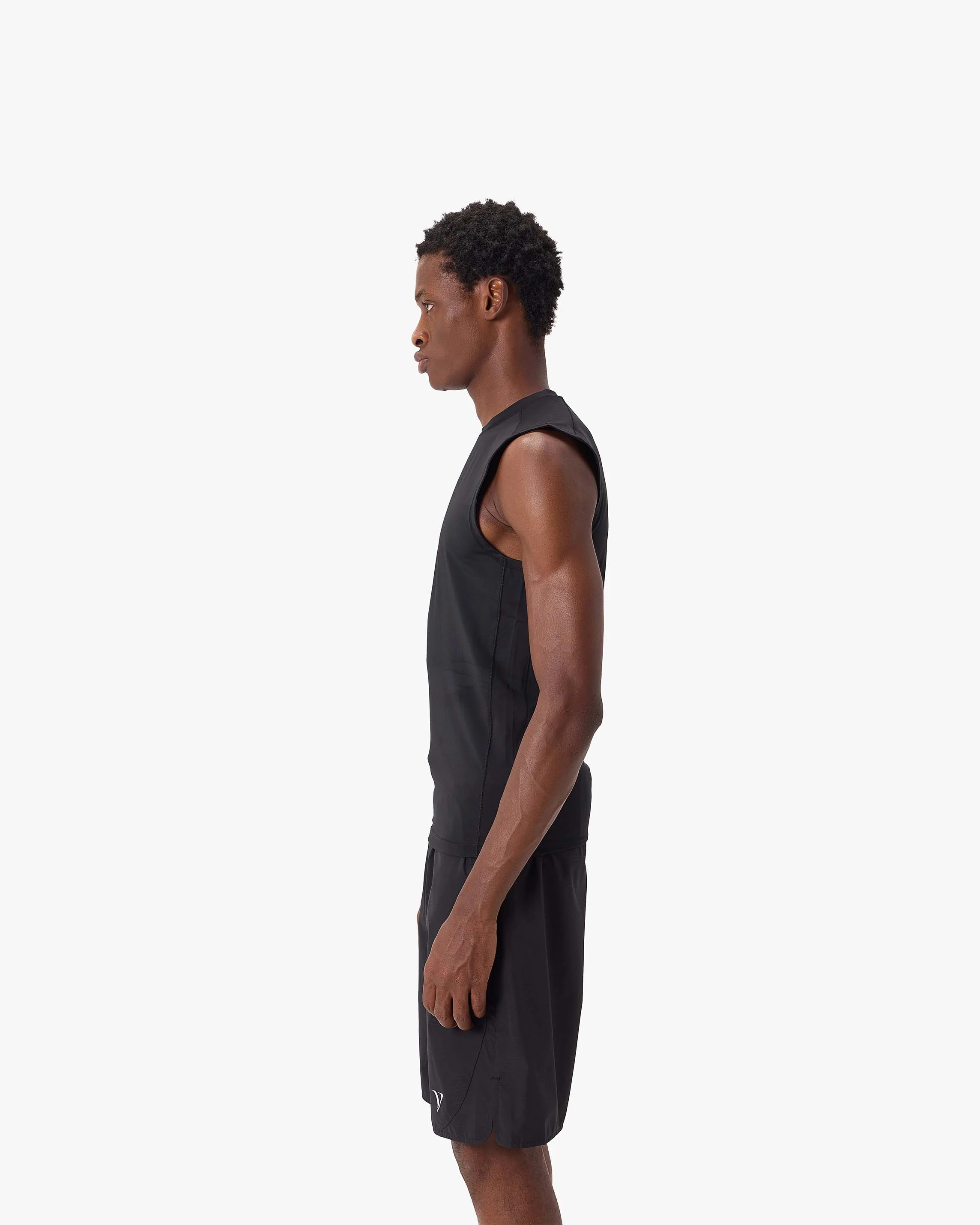 ACTIVEWEAR COMPRESSION TANKTOP BLACK - Image 5