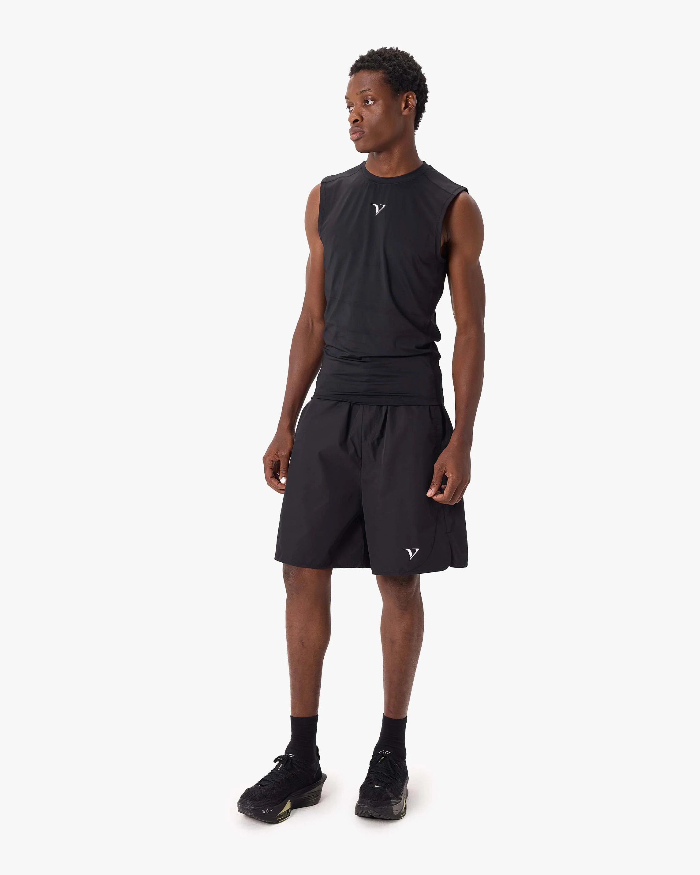 ACTIVEWEAR COMPRESSION TANKTOP BLACK - Image 8