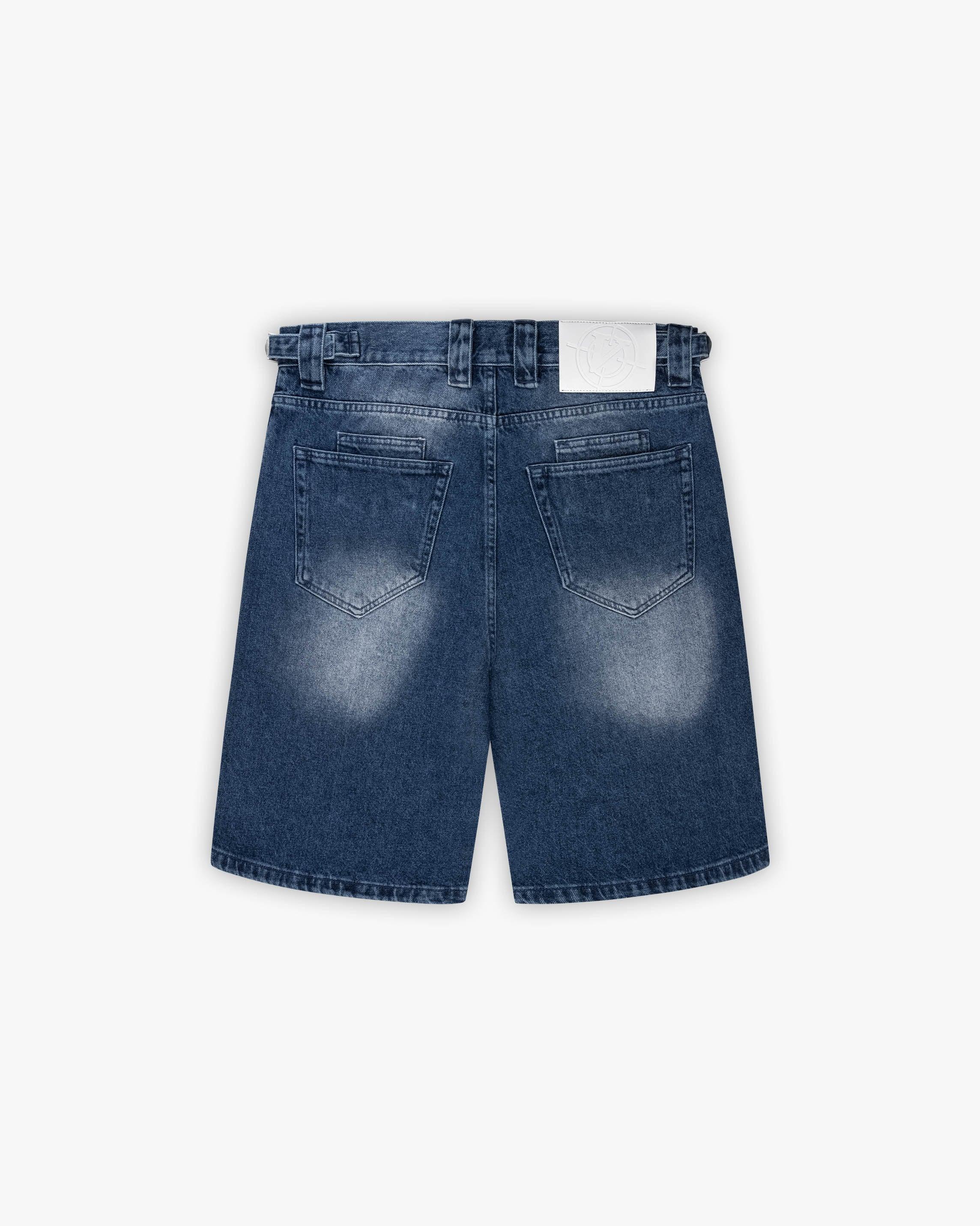 BLUE WASHED DENIM JORTS - Image 6