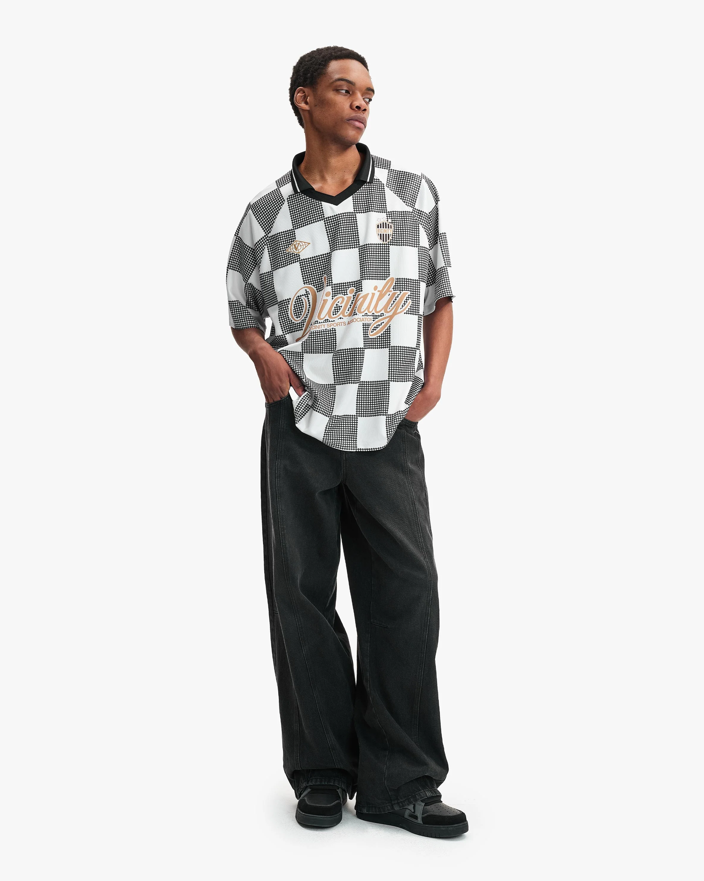 CARO CHECKER JERSEY BLACK/WHITE - Image 9