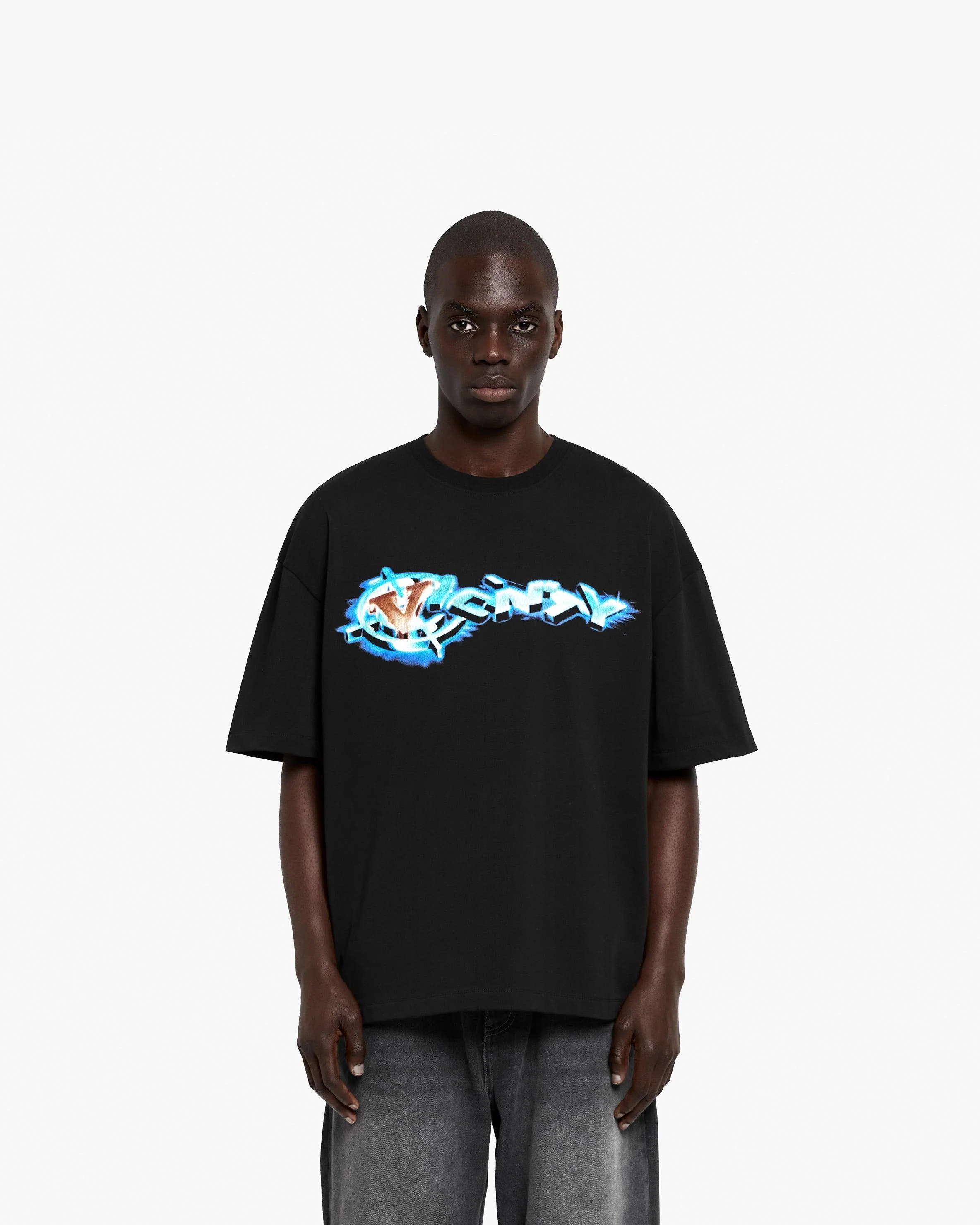 CHROME LOGO TEE BLACK - Image 2
