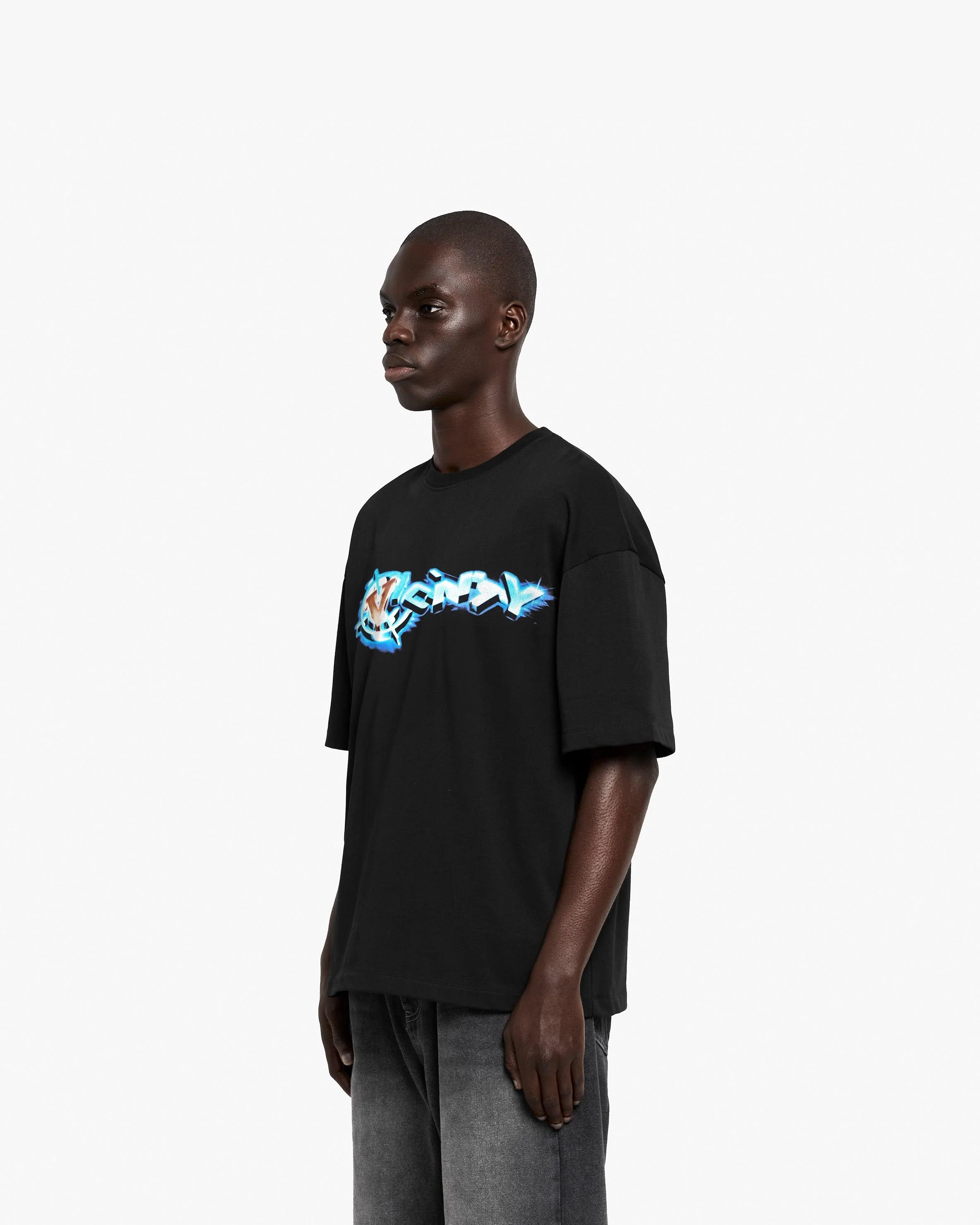 CHROME LOGO TEE BLACK - Image 3