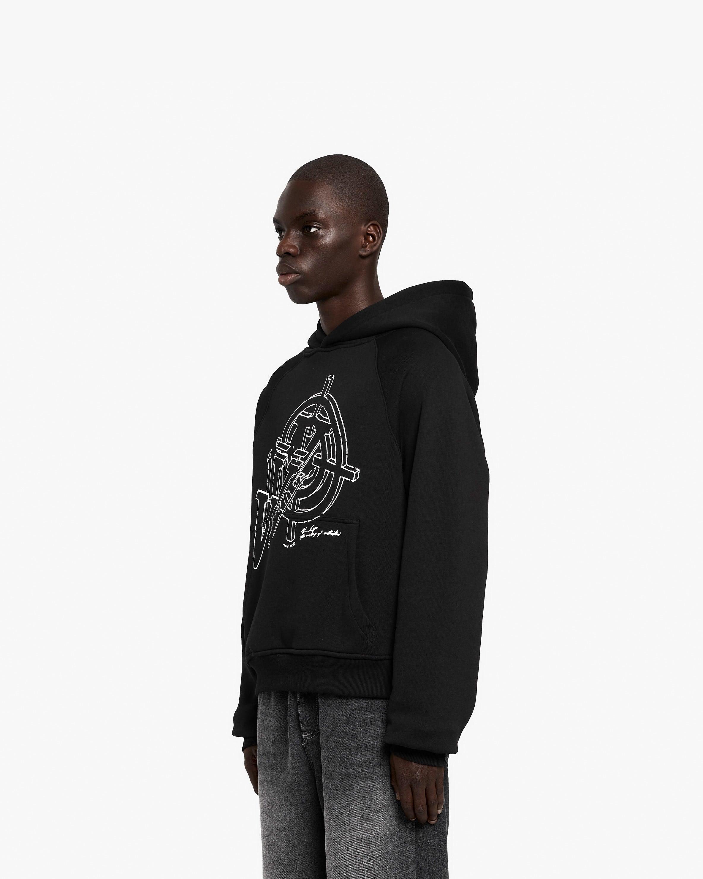 CONSTRUCTION LOGO HOODIE BLACK - Image 4