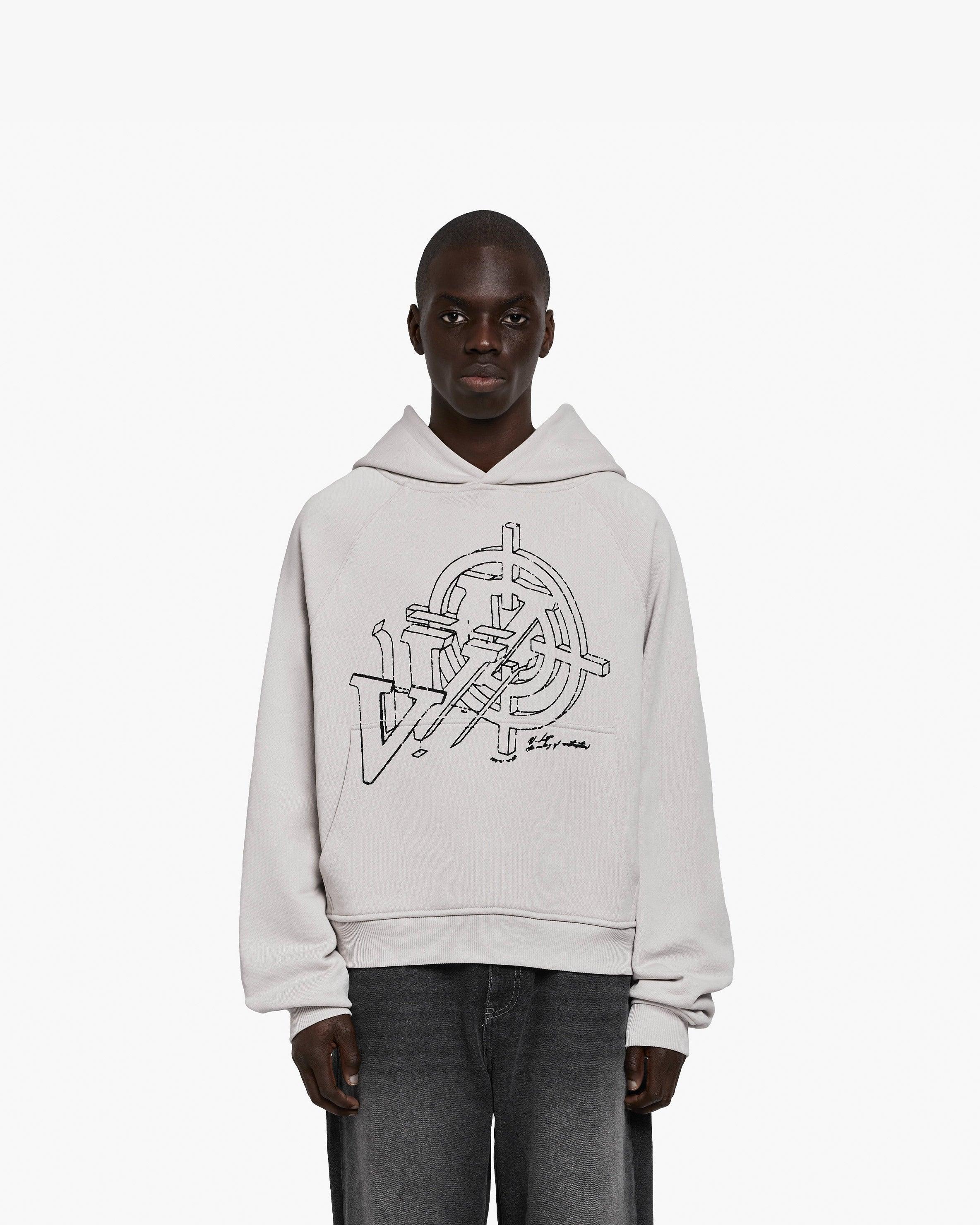 CONSTRUCTION LOGO HOODIE GREY - Image 2