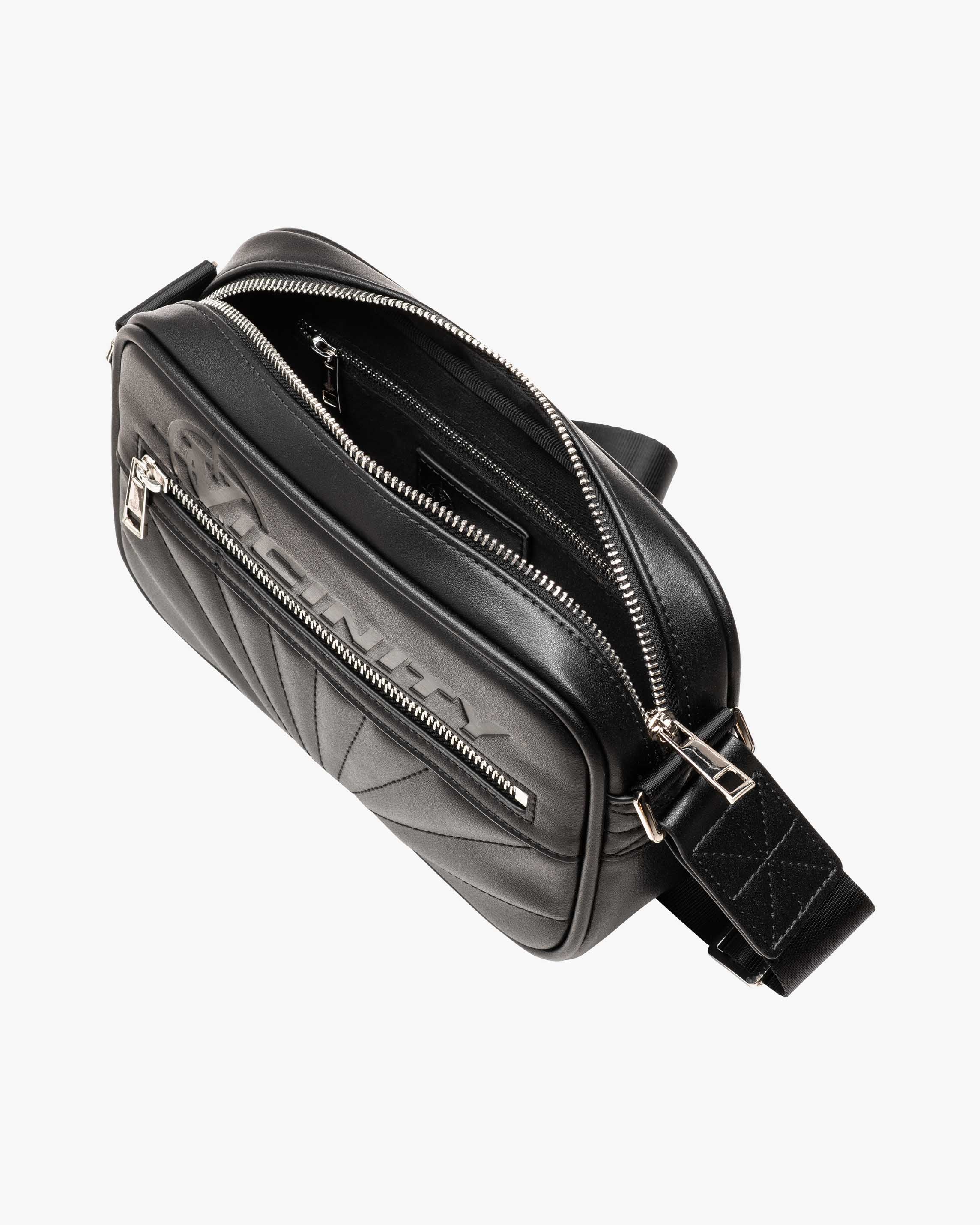 DEBOSSED LOGO SHOULDER BAG - BLACK - Image 6
