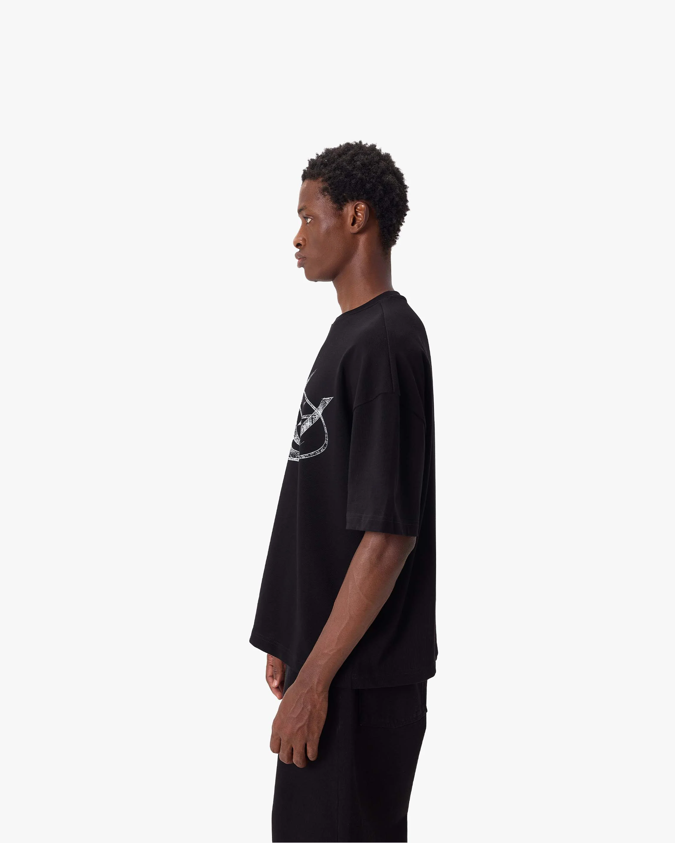 DRAWN SCRIPT TEE BLACK - Image 4
