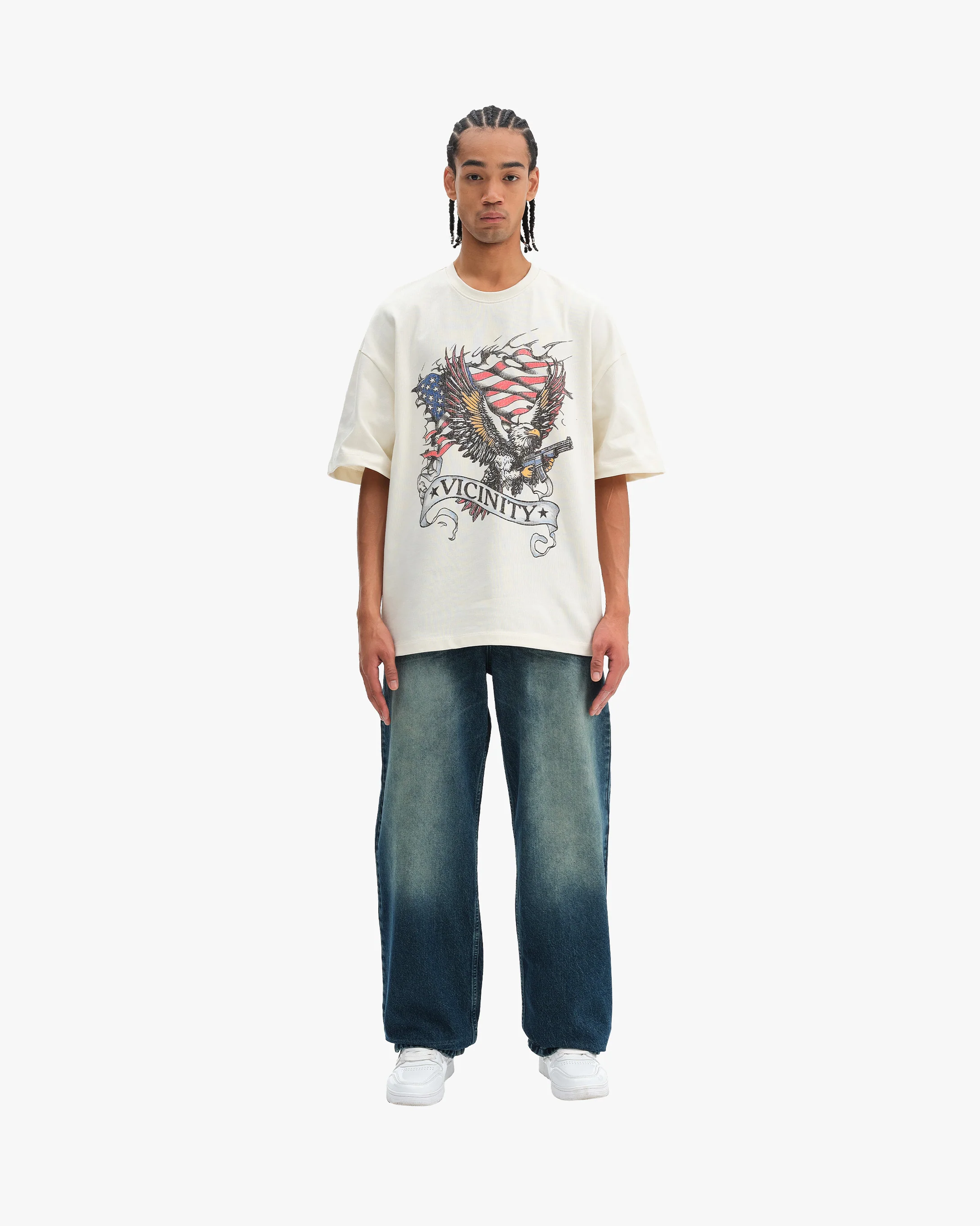 EAGLE TATTOO TEE BEIGE - Image 7