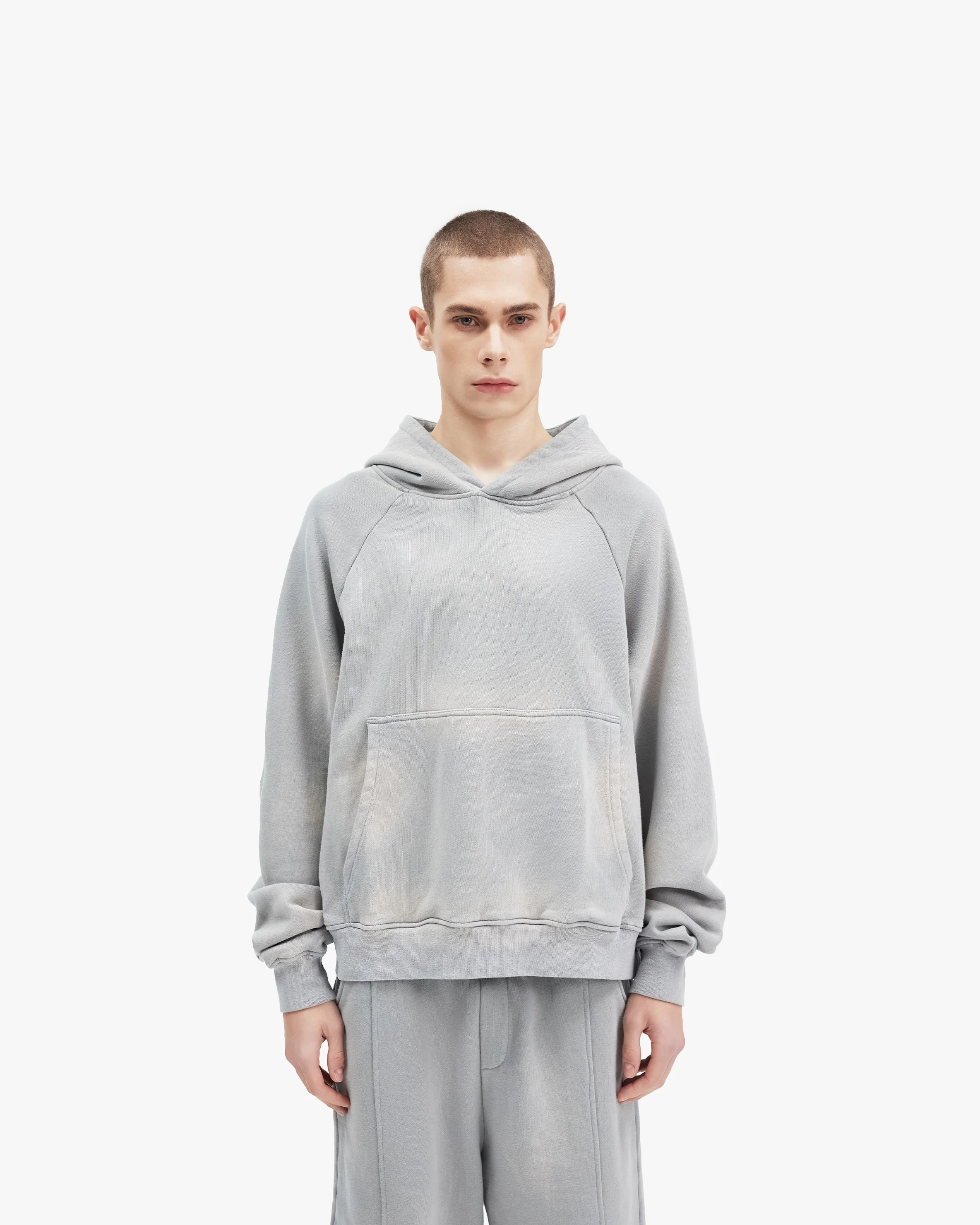 FADED WASH HOODIE GREY - Image 2