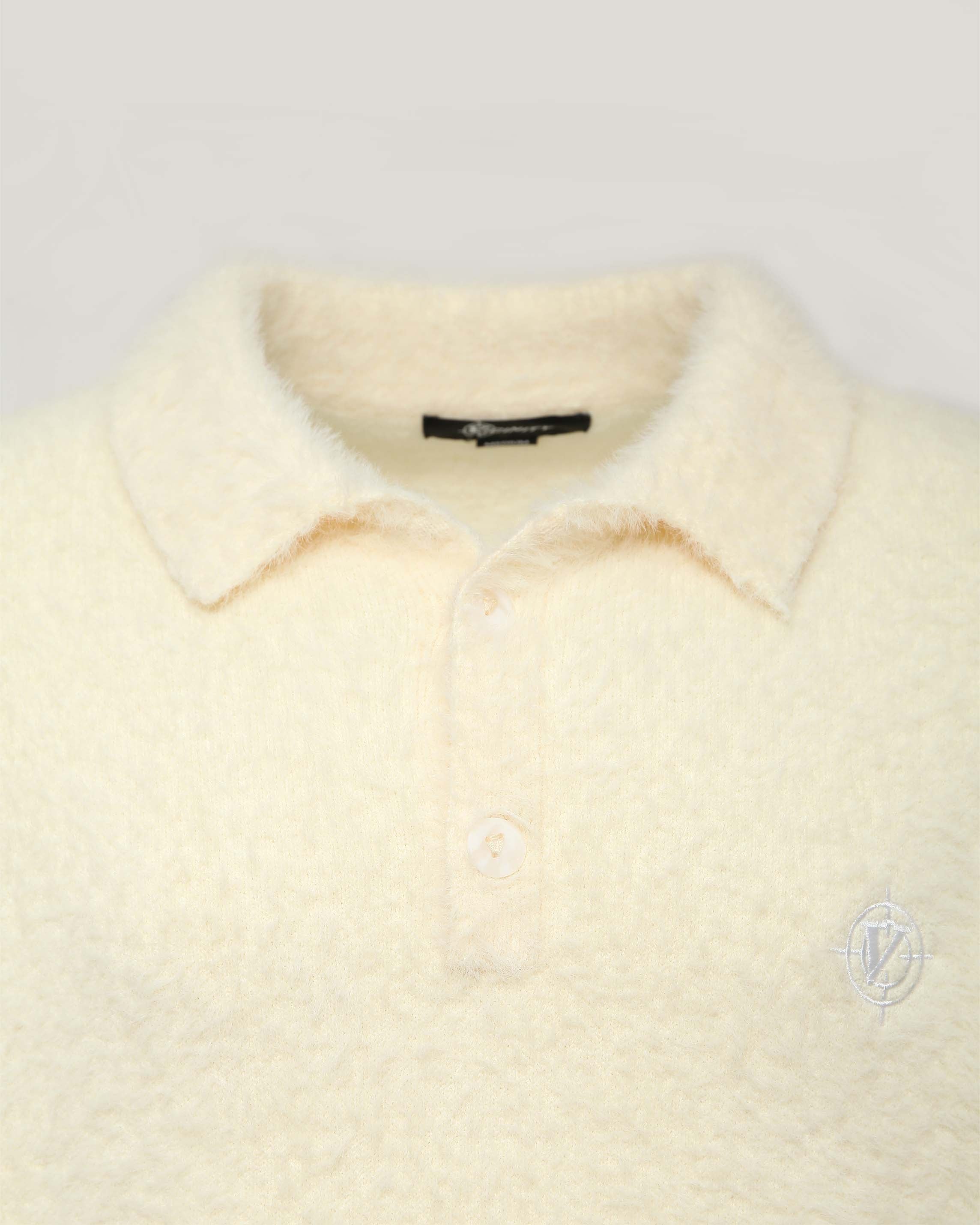 FAUX MINK POLO SWEATER CREAM - Image 10