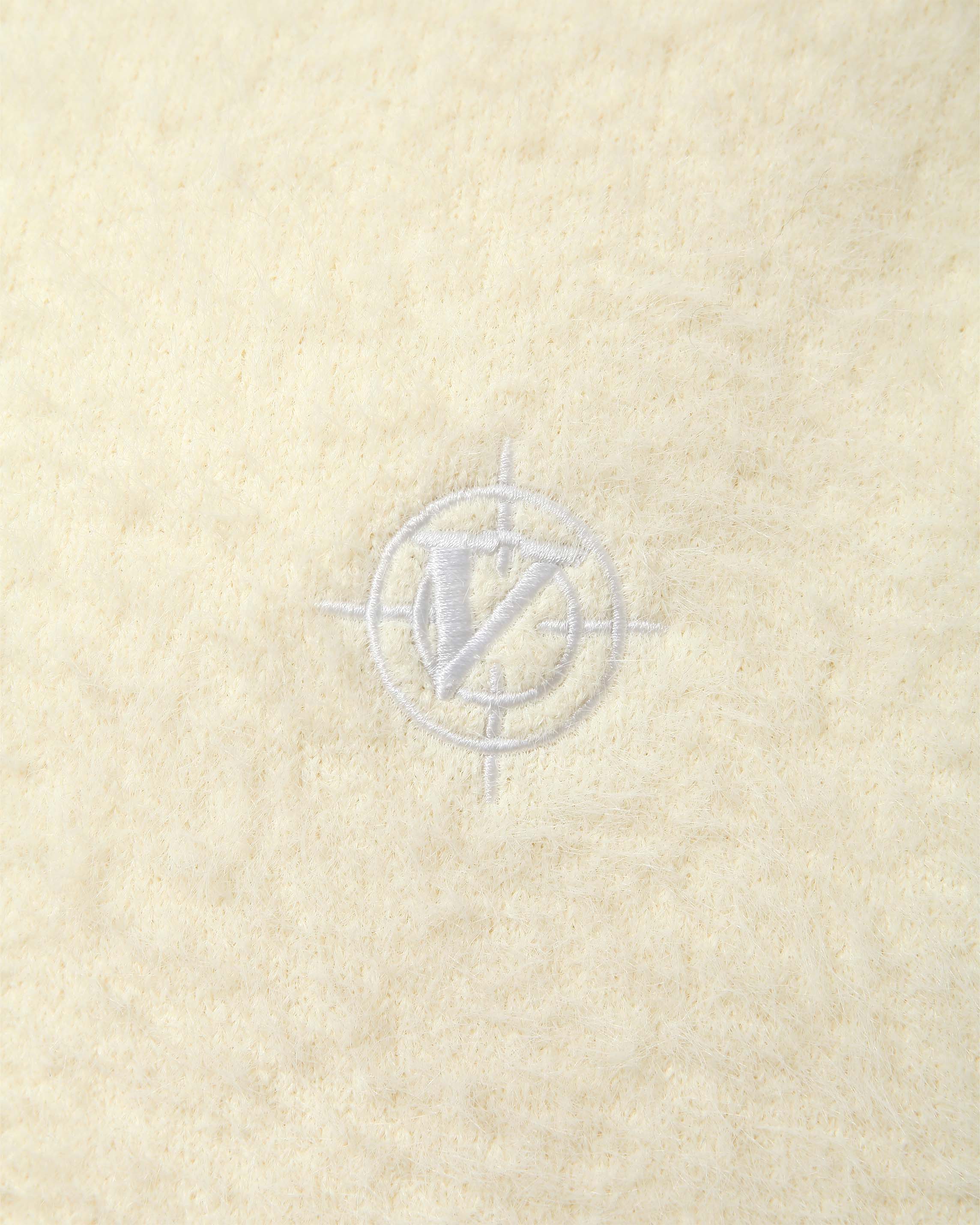 FAUX MINK POLO SWEATER CREAM - Image 8