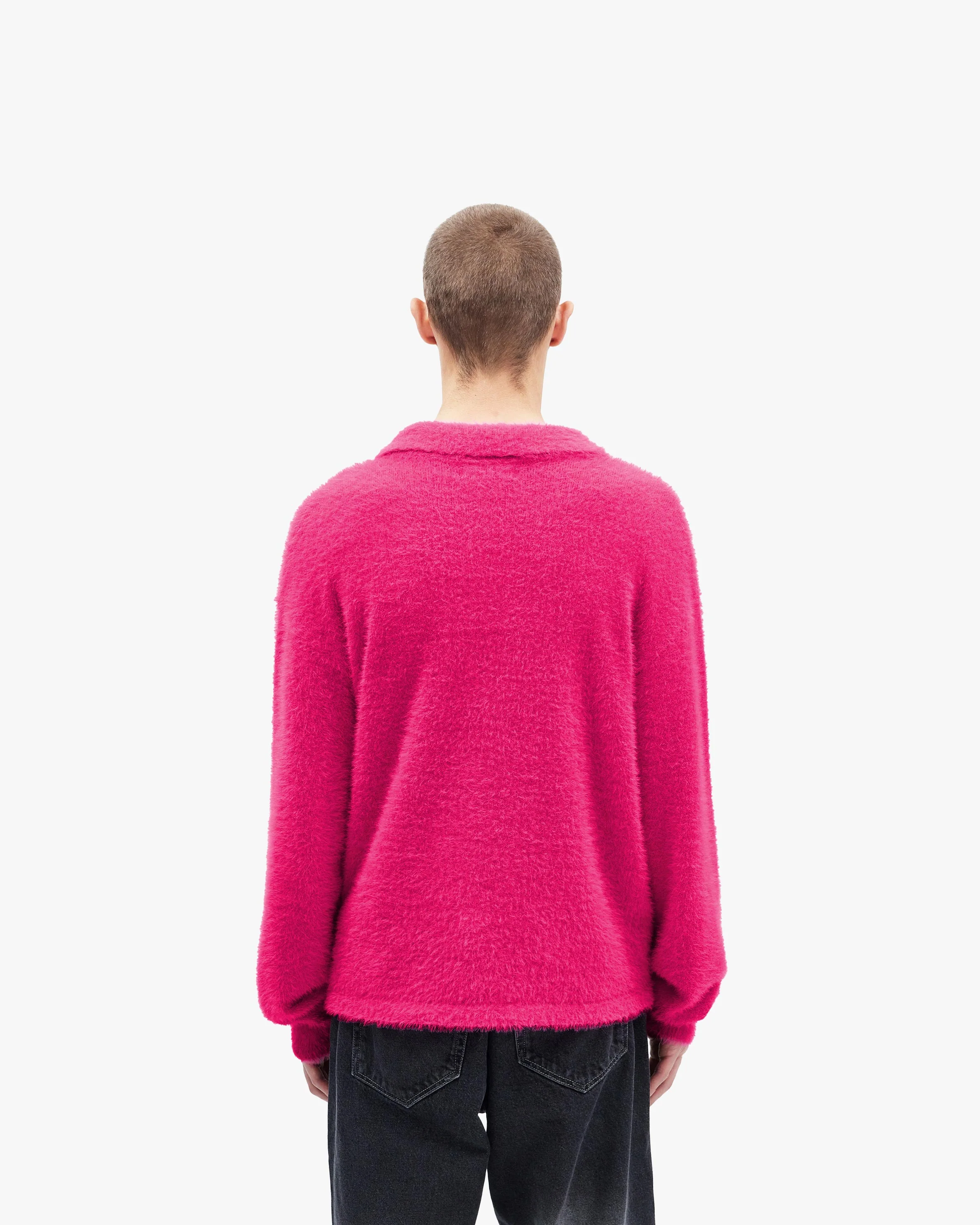 FAUX MINK POLO SWEATER FLAMINGO - Image 6