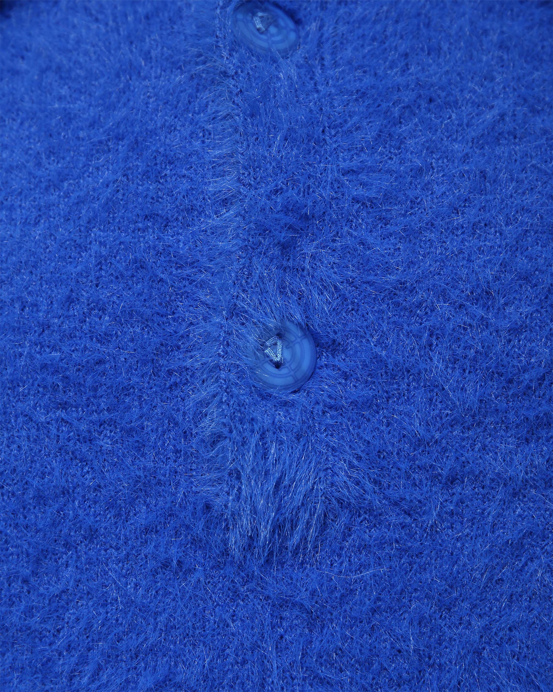 FAUX MINK POLO SWEATER ROYAL BLUE - Image 11