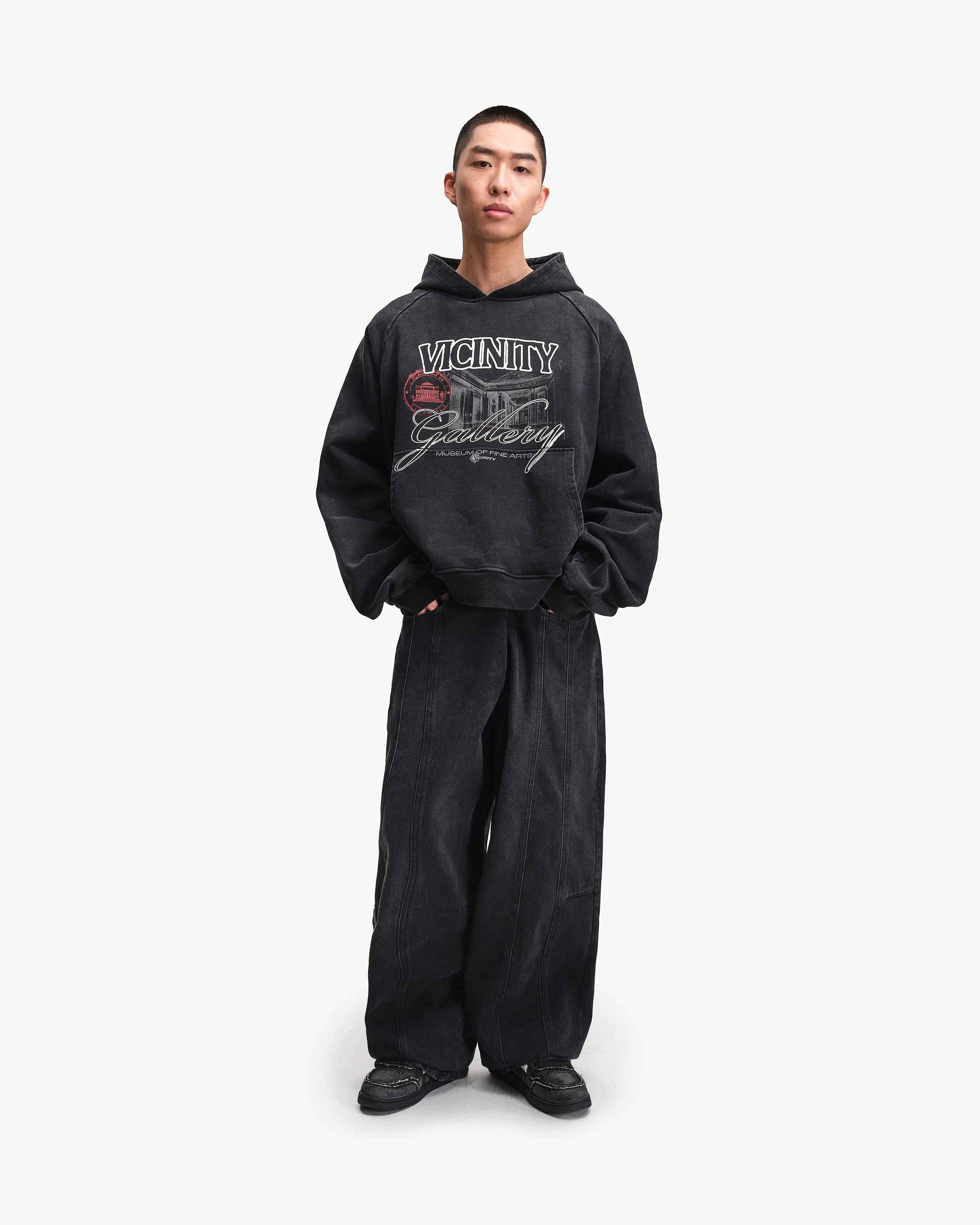 GALLERY HOODIE WASHED BLACK - Image 8