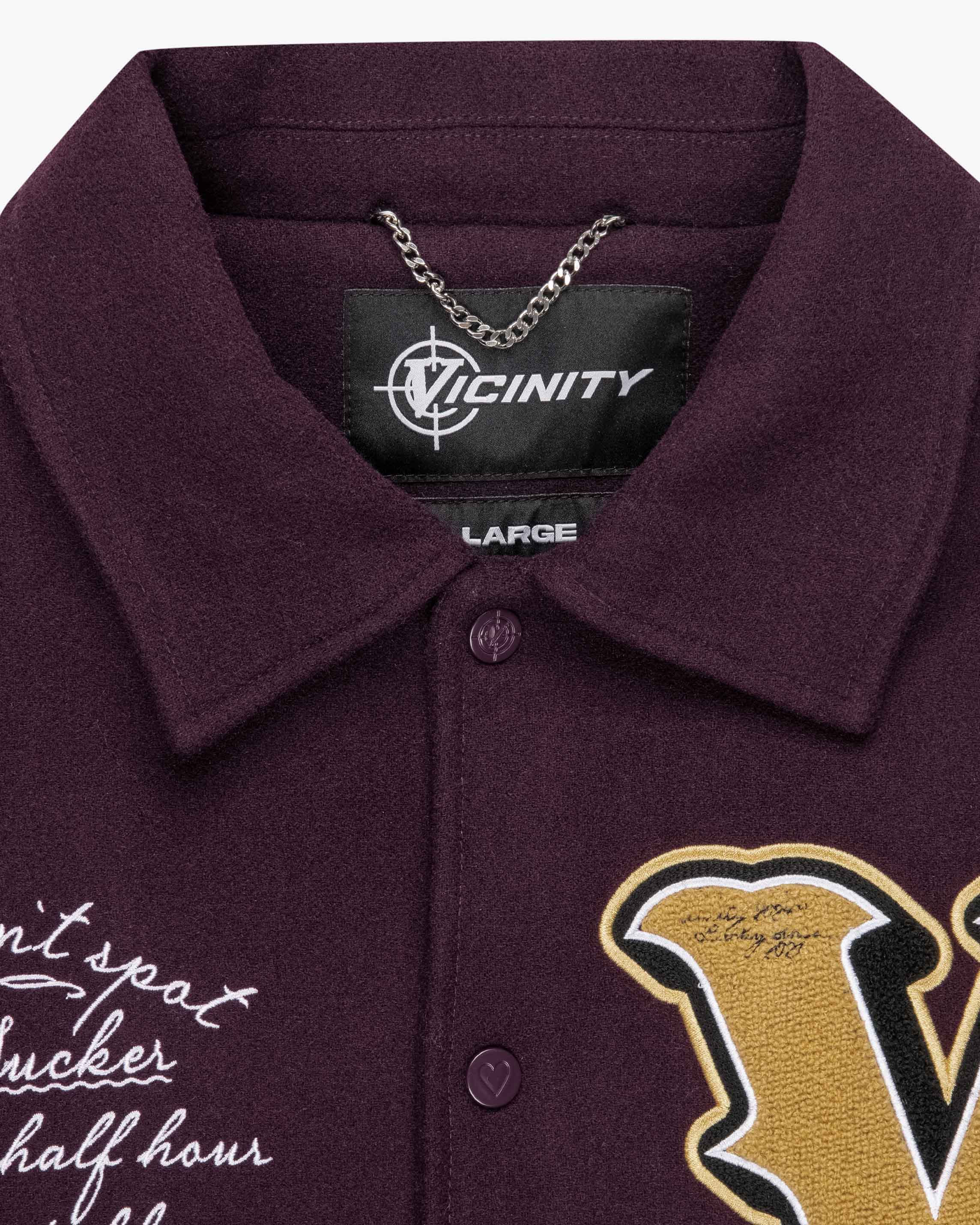 GAMBLER VARSITY JACKET BORDEAUX RED - Image 15