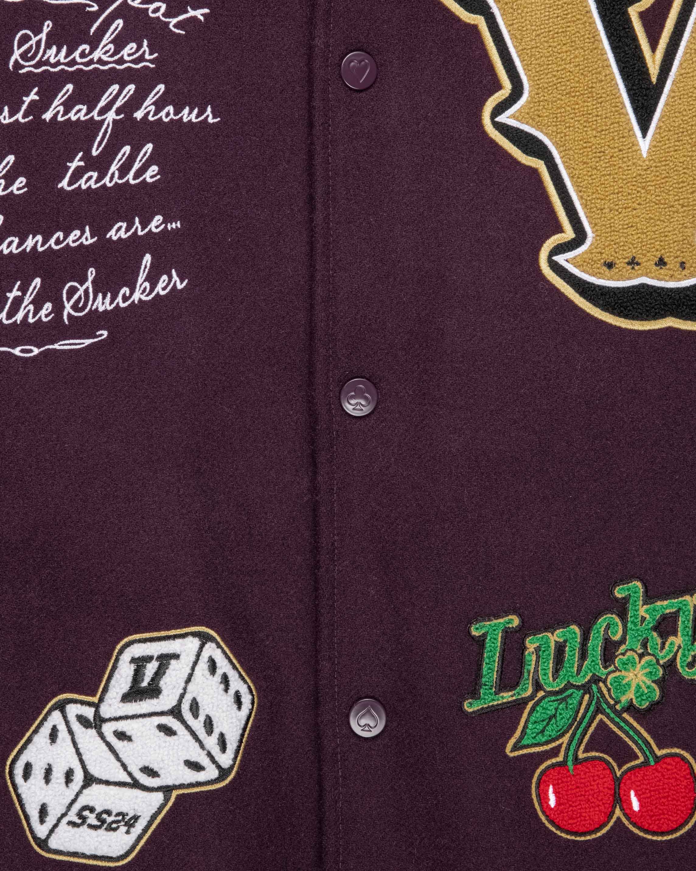 GAMBLER VARSITY JACKET BORDEAUX RED - Image 18