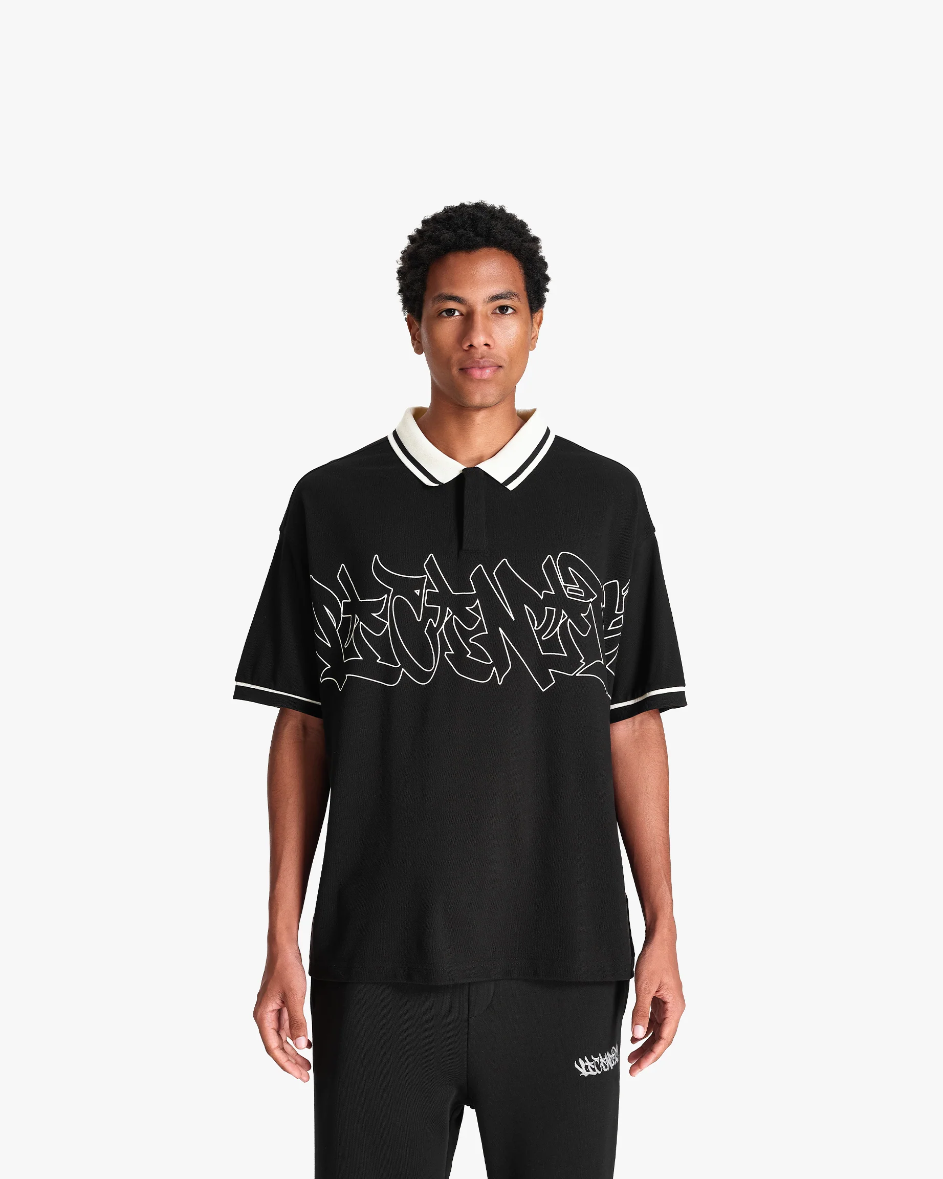 GRAFFITI POLO BLACK - Image 3