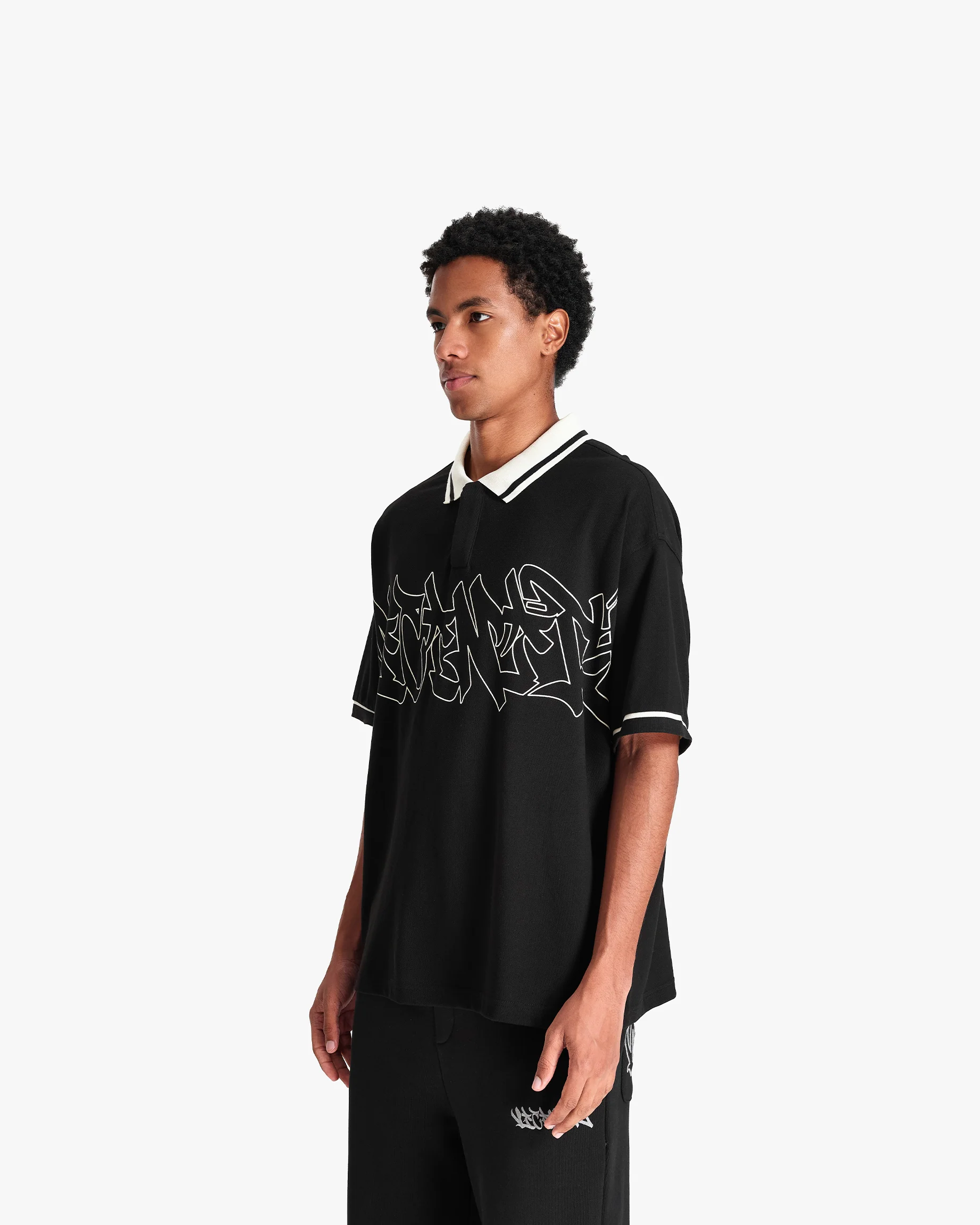GRAFFITI POLO BLACK - Image 4