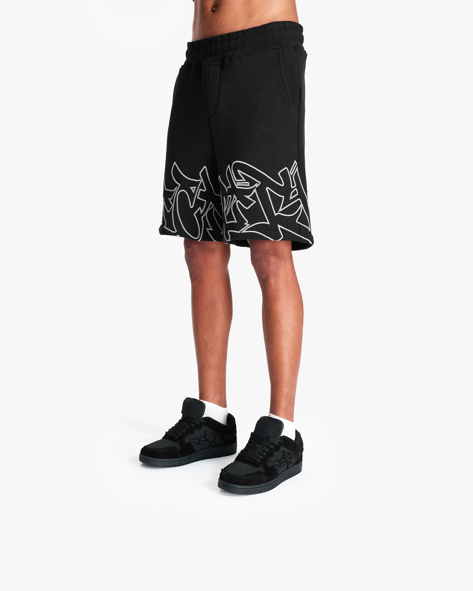 GRAFFITI SHORTS BLACK - Image 4