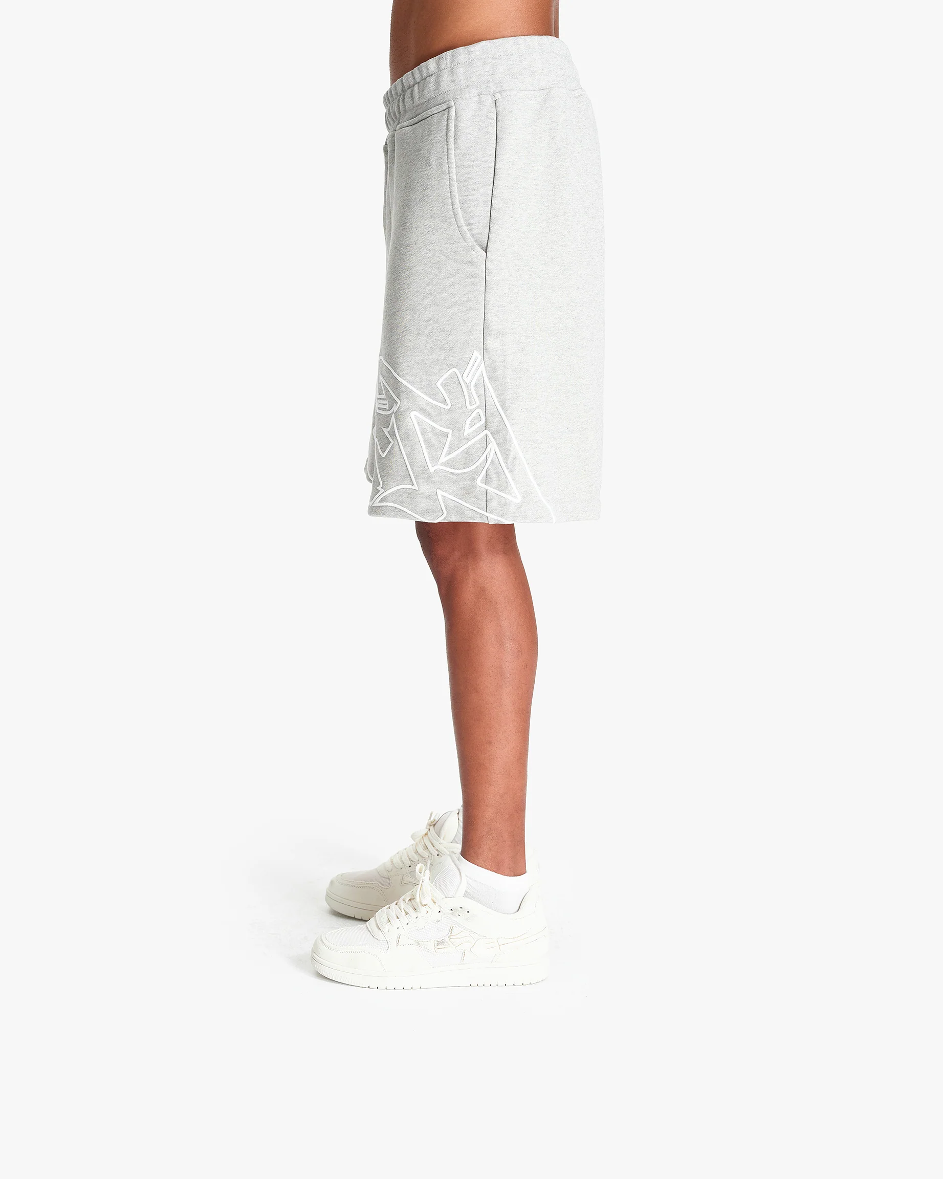 GRAFFITI SHORTS GREY MELANGE - Image 5