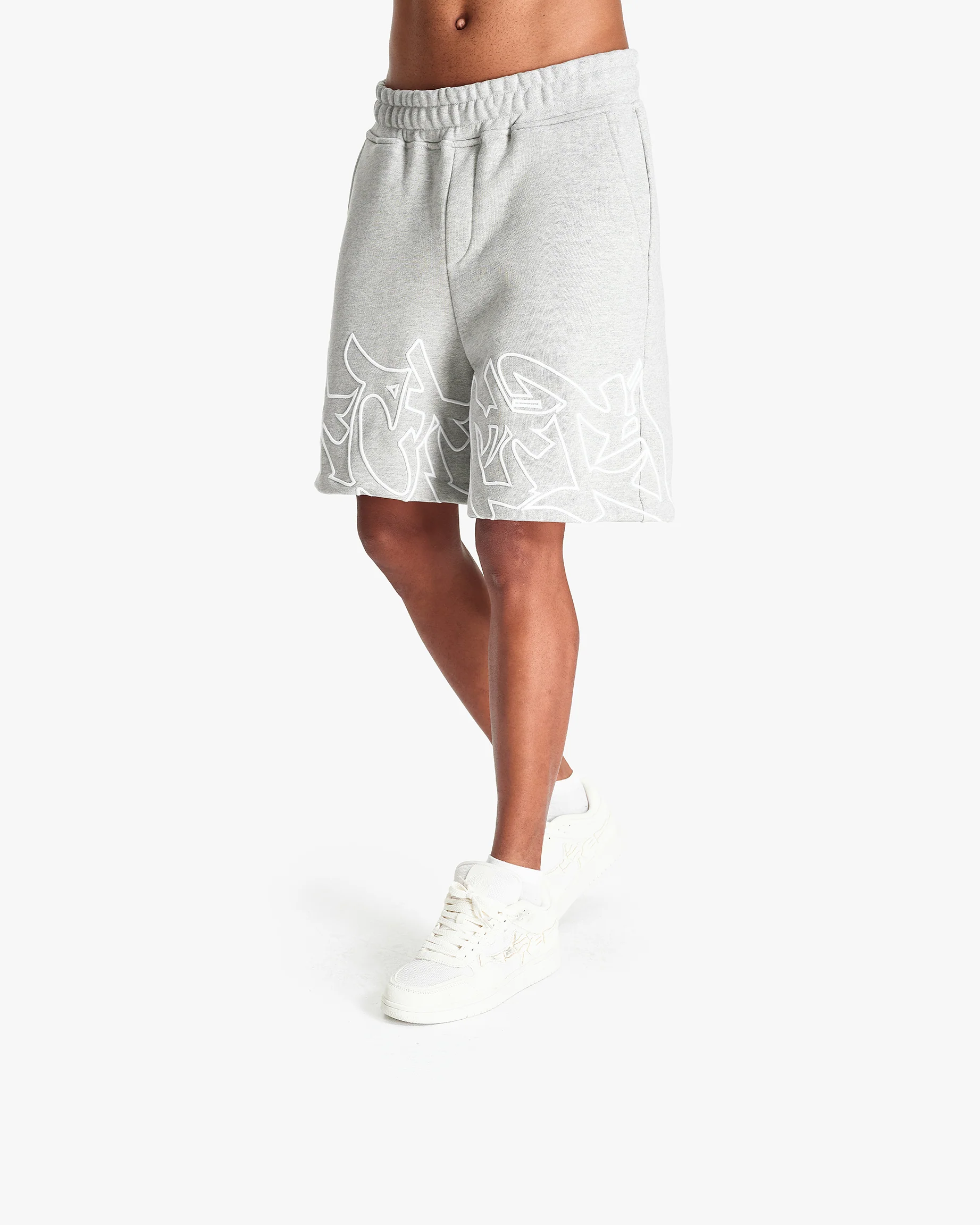 GRAFFITI SHORTS GREY MELANGE - Image 8