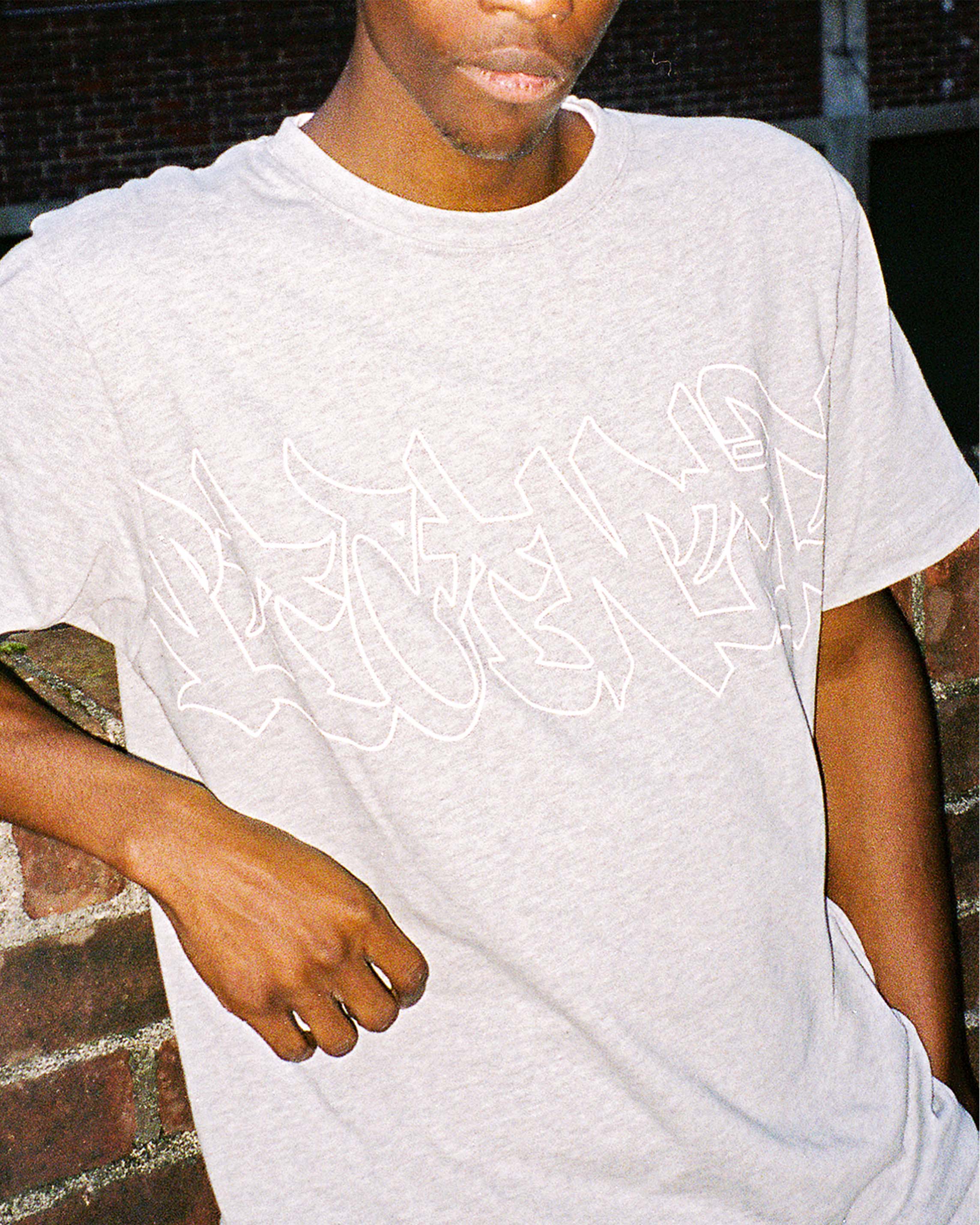 GRAFFITI TEE GREY MELANGE - Image 2