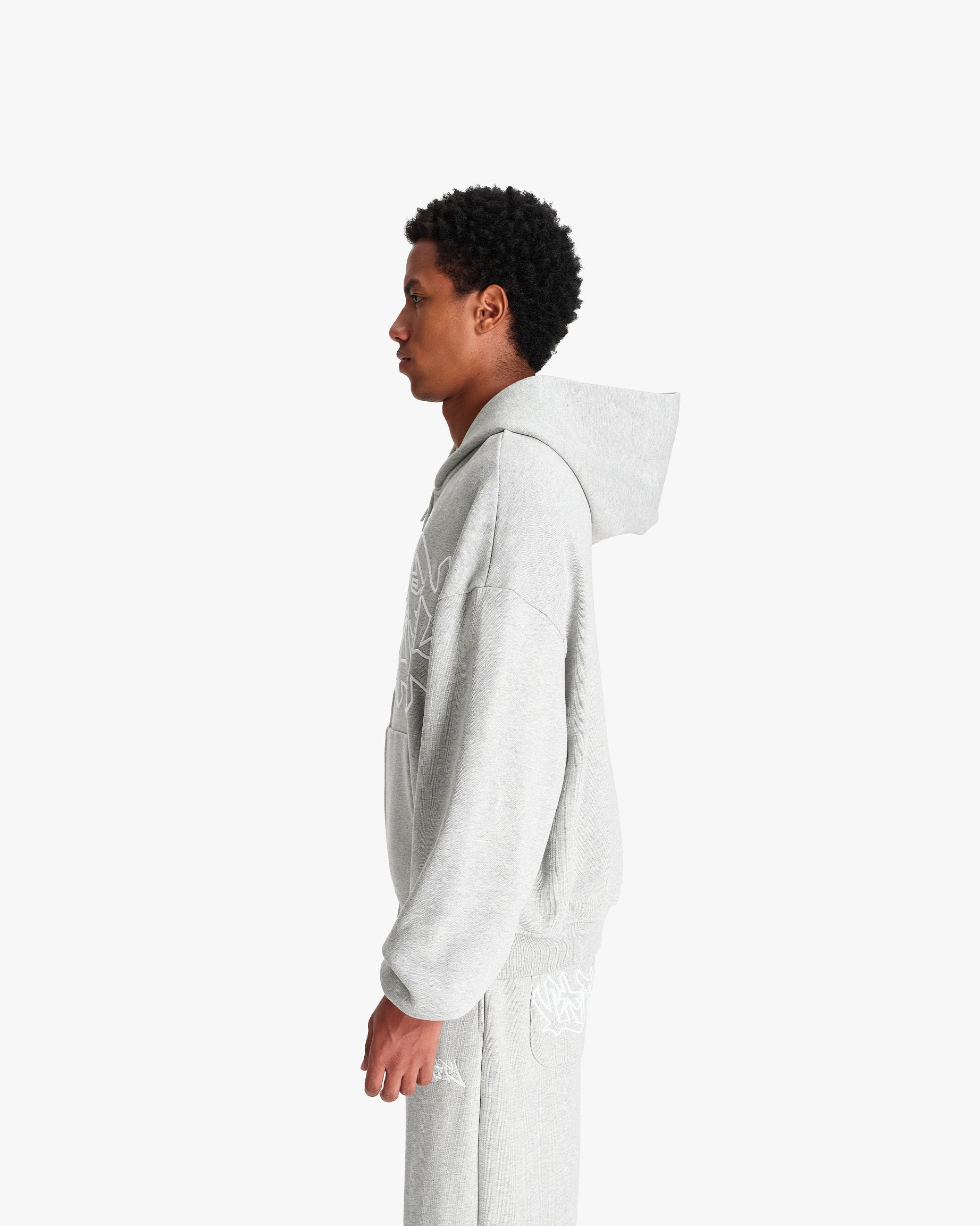 GRAFFITI ZIP-HOODIE GREY MELANGE - Image 5