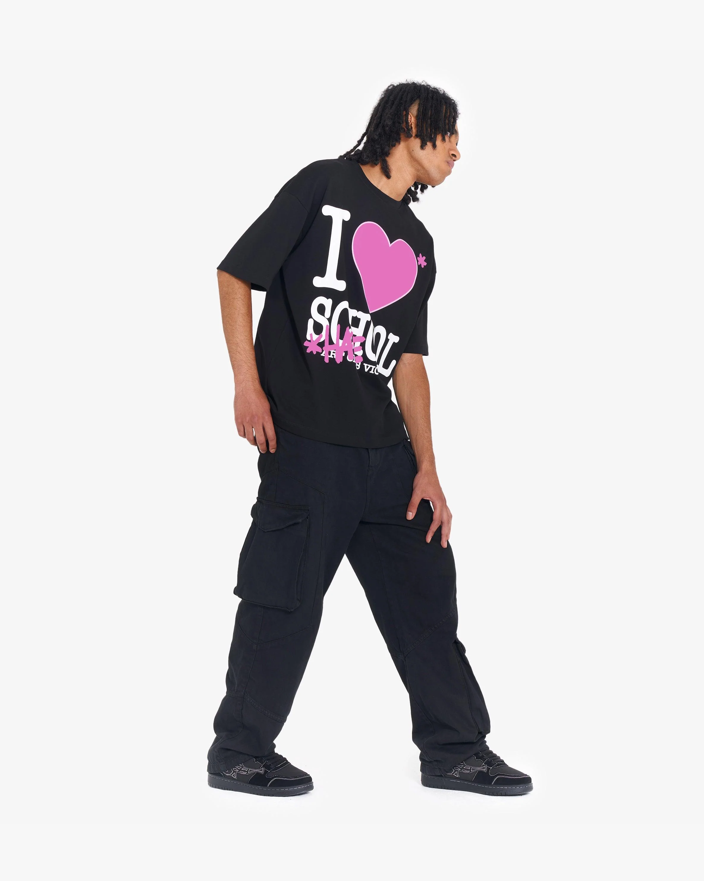 I LOVE SCHOOL TEE BLACK - Image 6