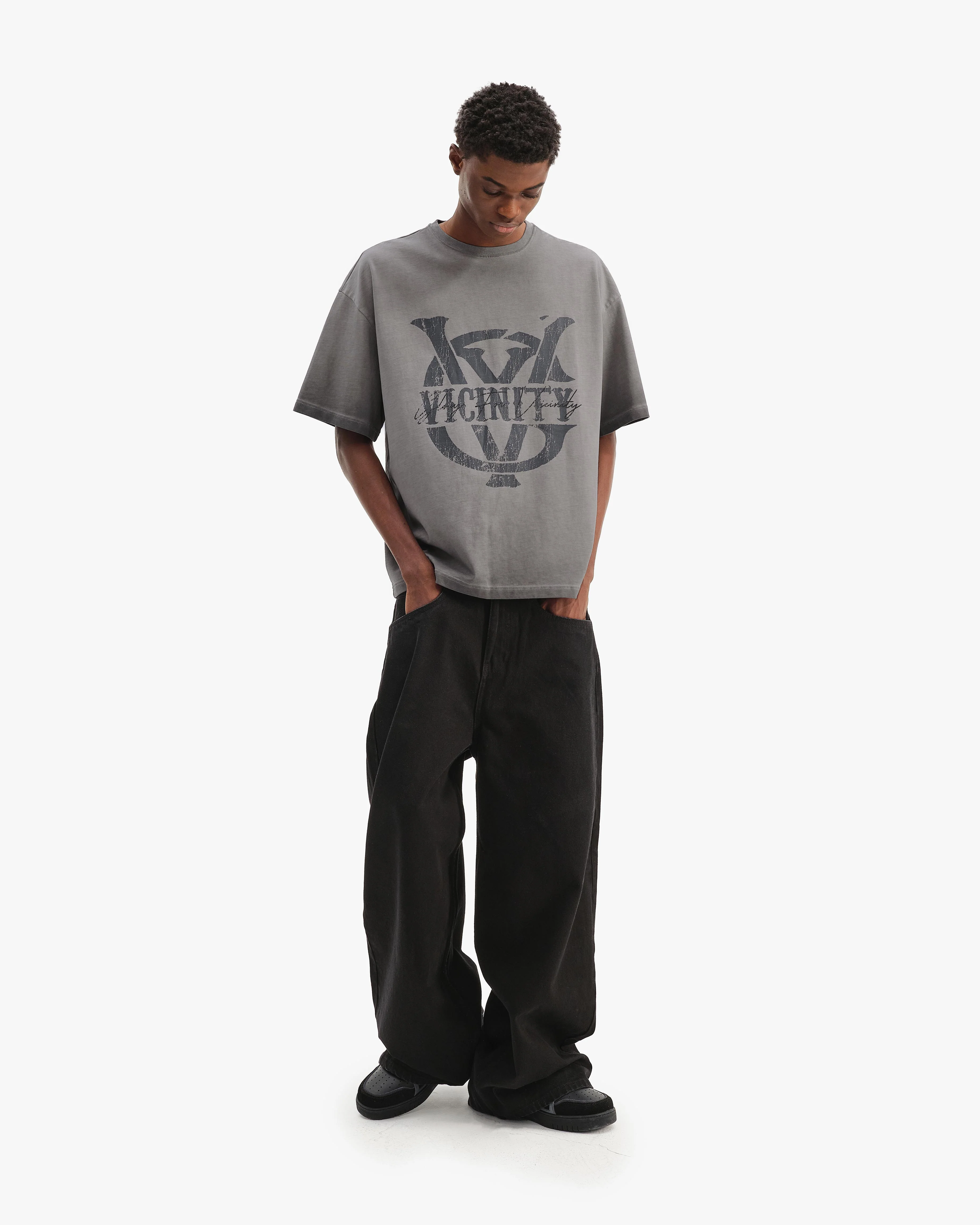 INITIALS TEE DARK GREY - Image 8