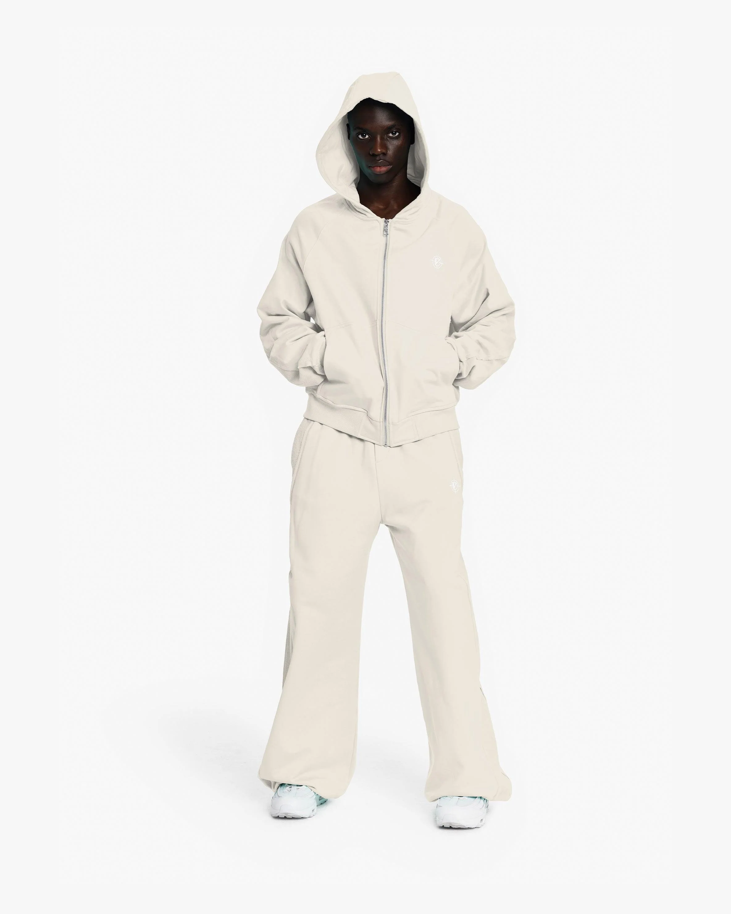 INSIDE OUT ZIP HOODIE BEIGE (OLD SIZING) - Image 9