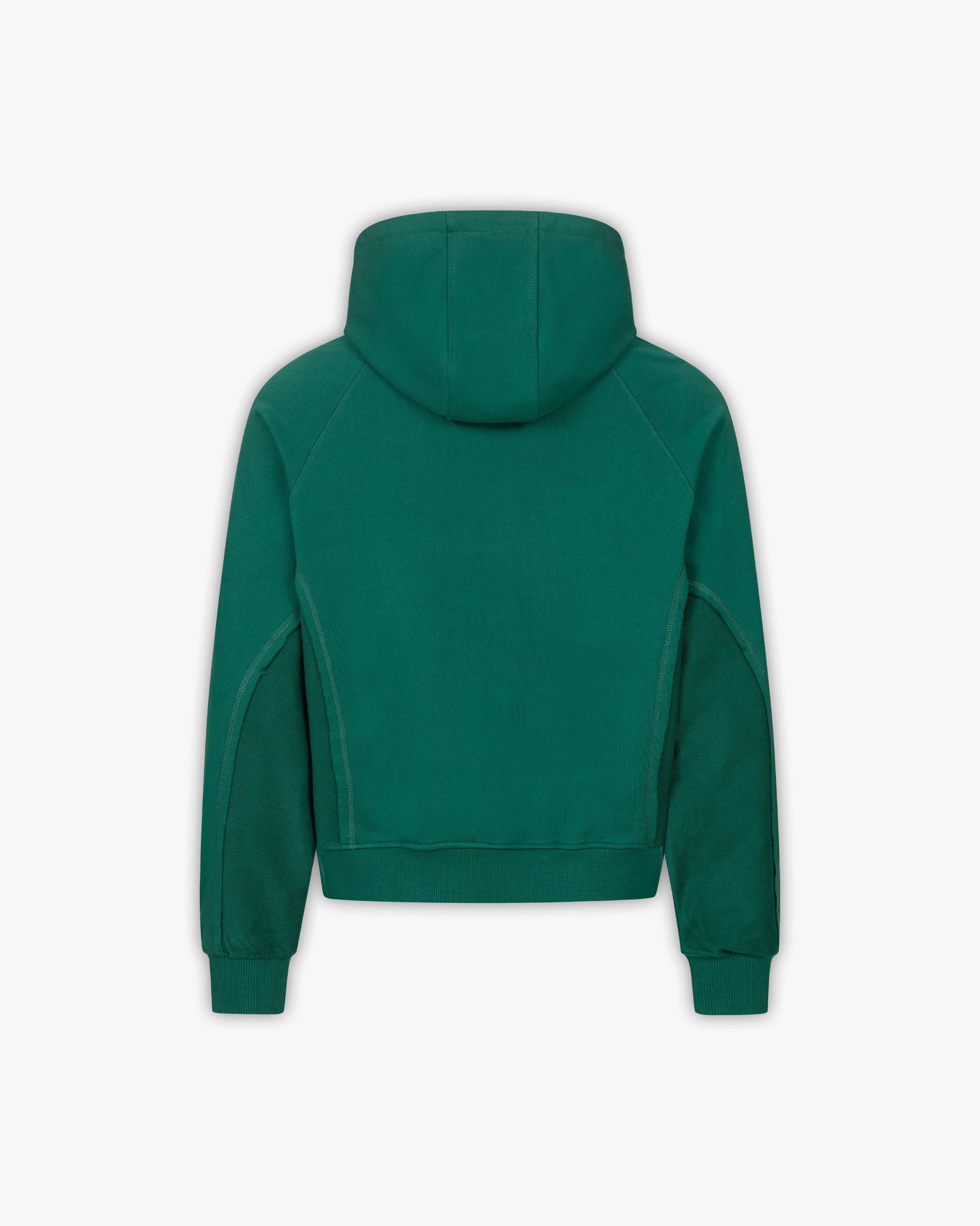 INSIDE OUT ZIP HOODIE FORREST GREEN - Image 3