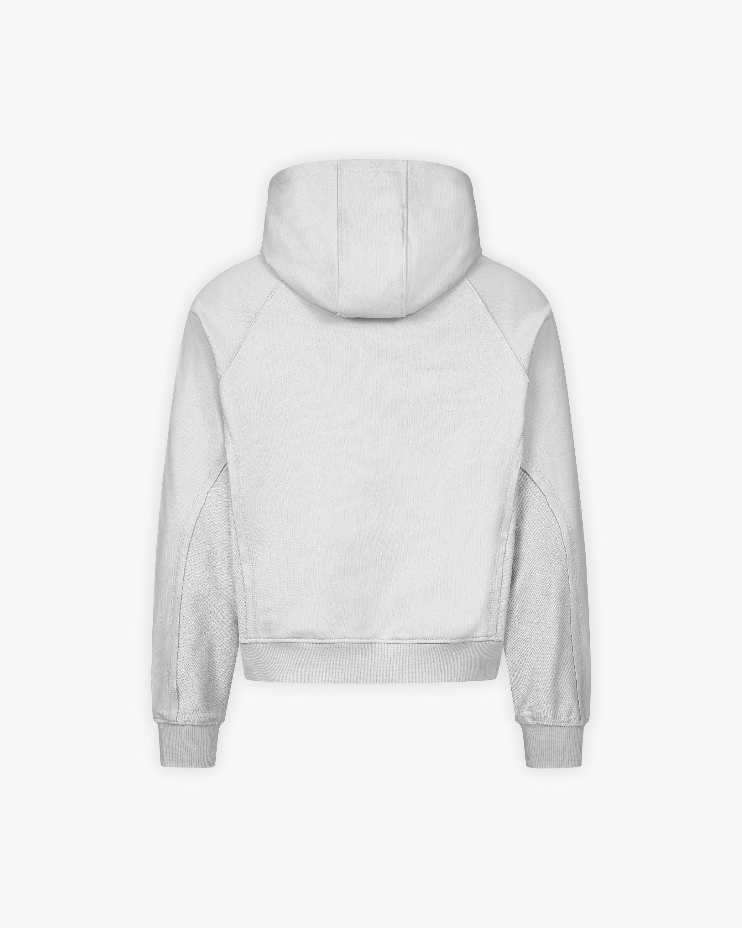 INSIDE OUT ZIP HOODIE LIGHT GREY - Image 3