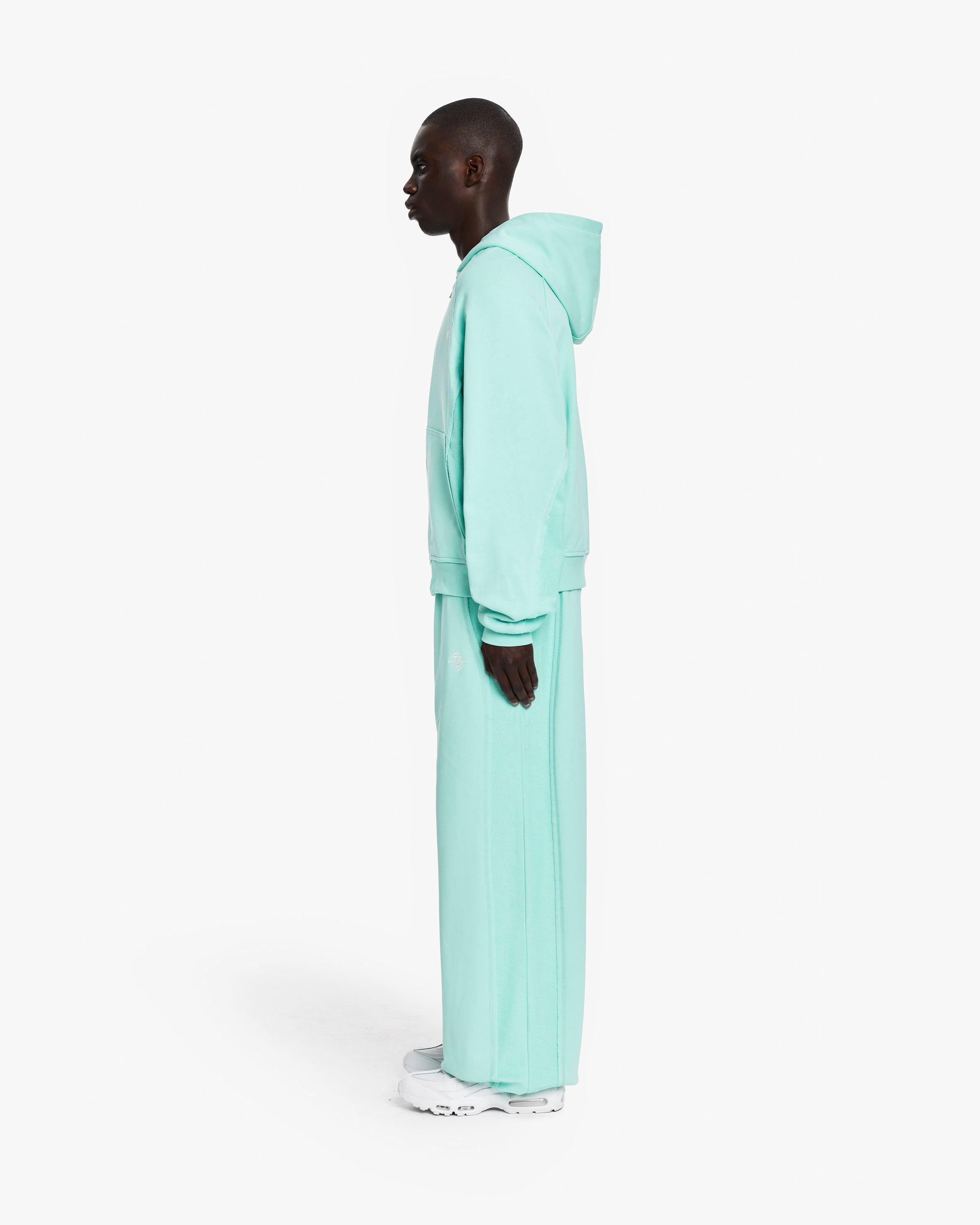 INSIDE OUT ZIP HOODIE TURQUOISE - Image 5