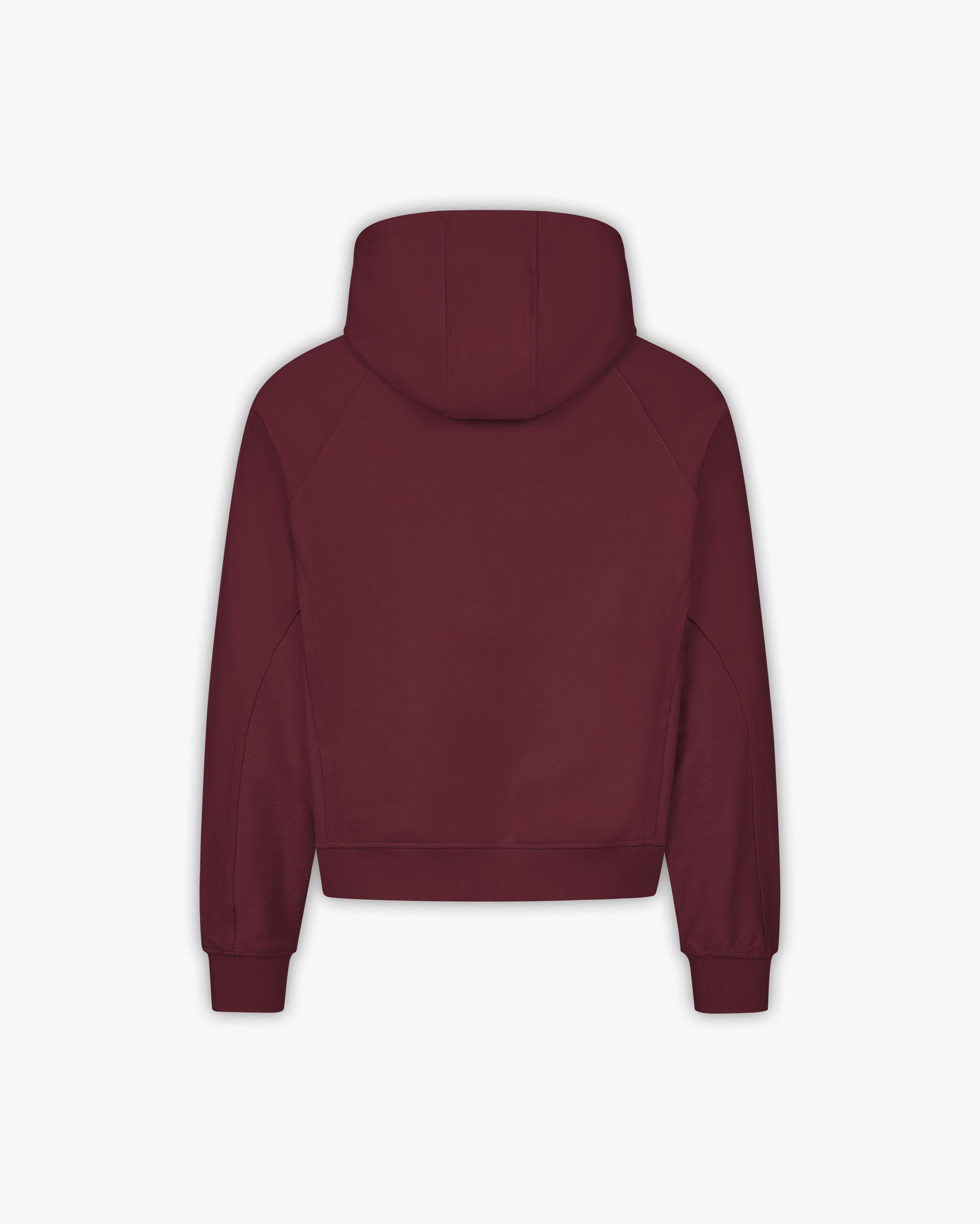 INSIDE OUT ZIP HOODIE WINE RED - Image 3