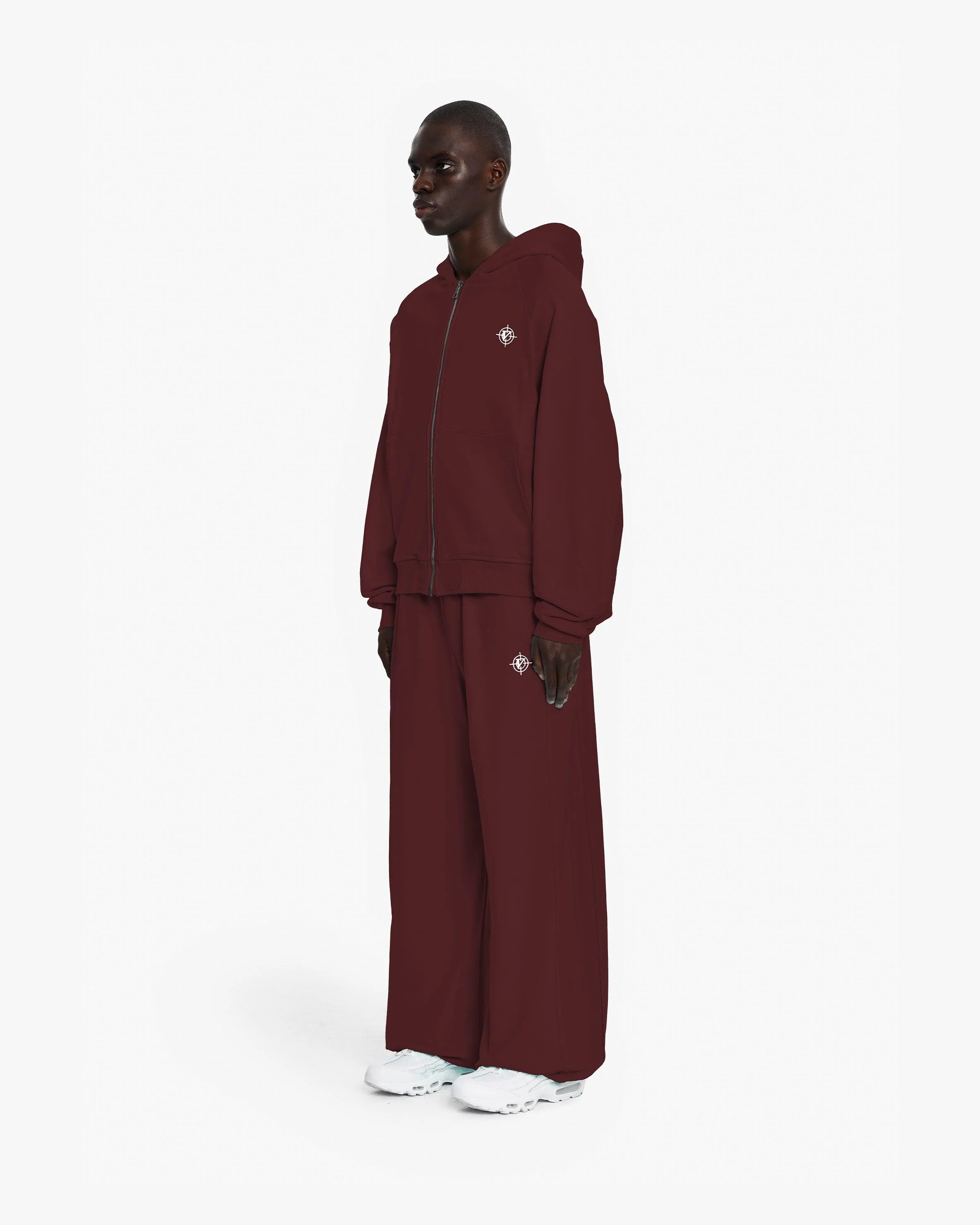 INSIDE OUT ZIP HOODIE WINE RED - Image 4