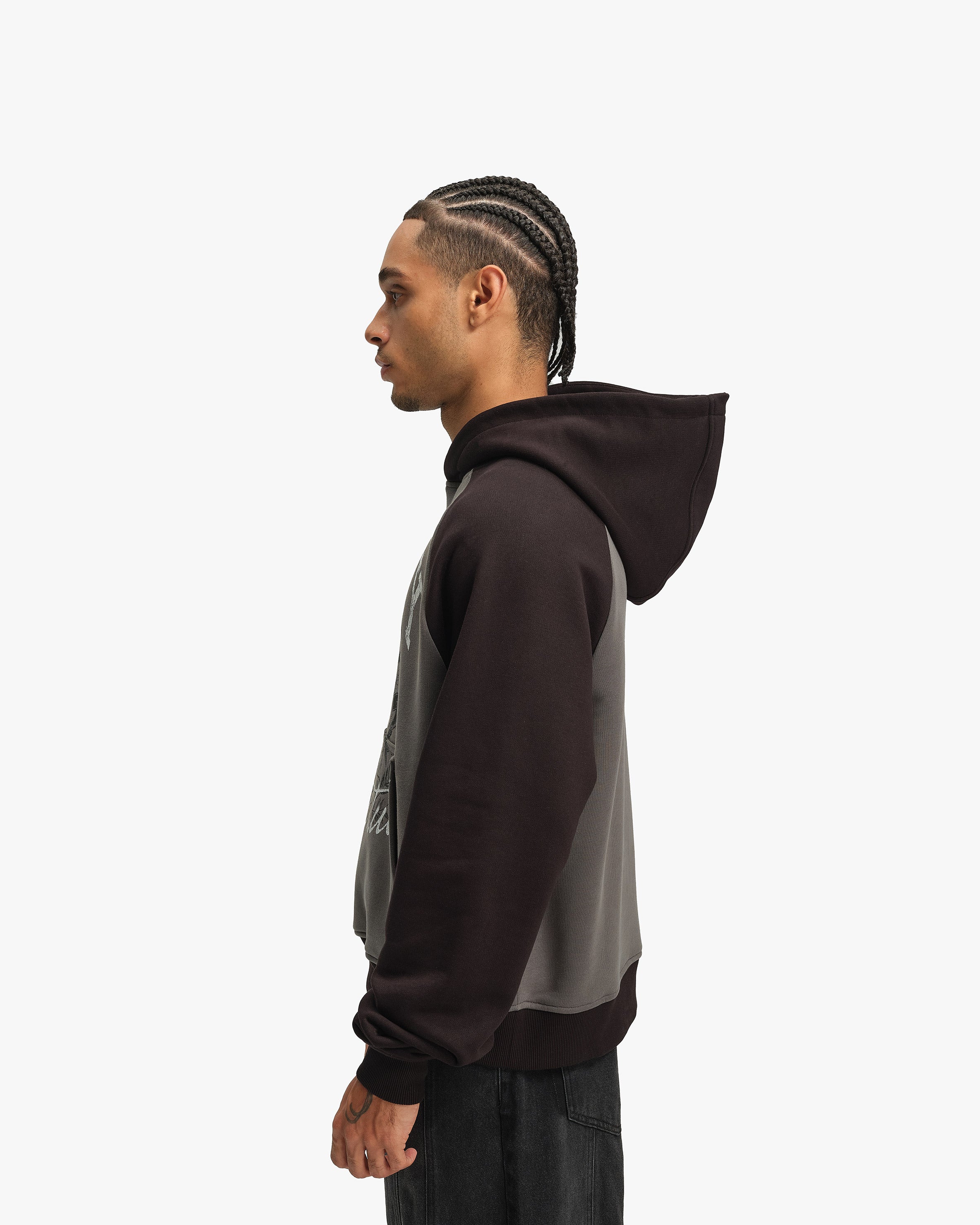 INSTITUTE HOODIE GREY/BLACK - Image 7