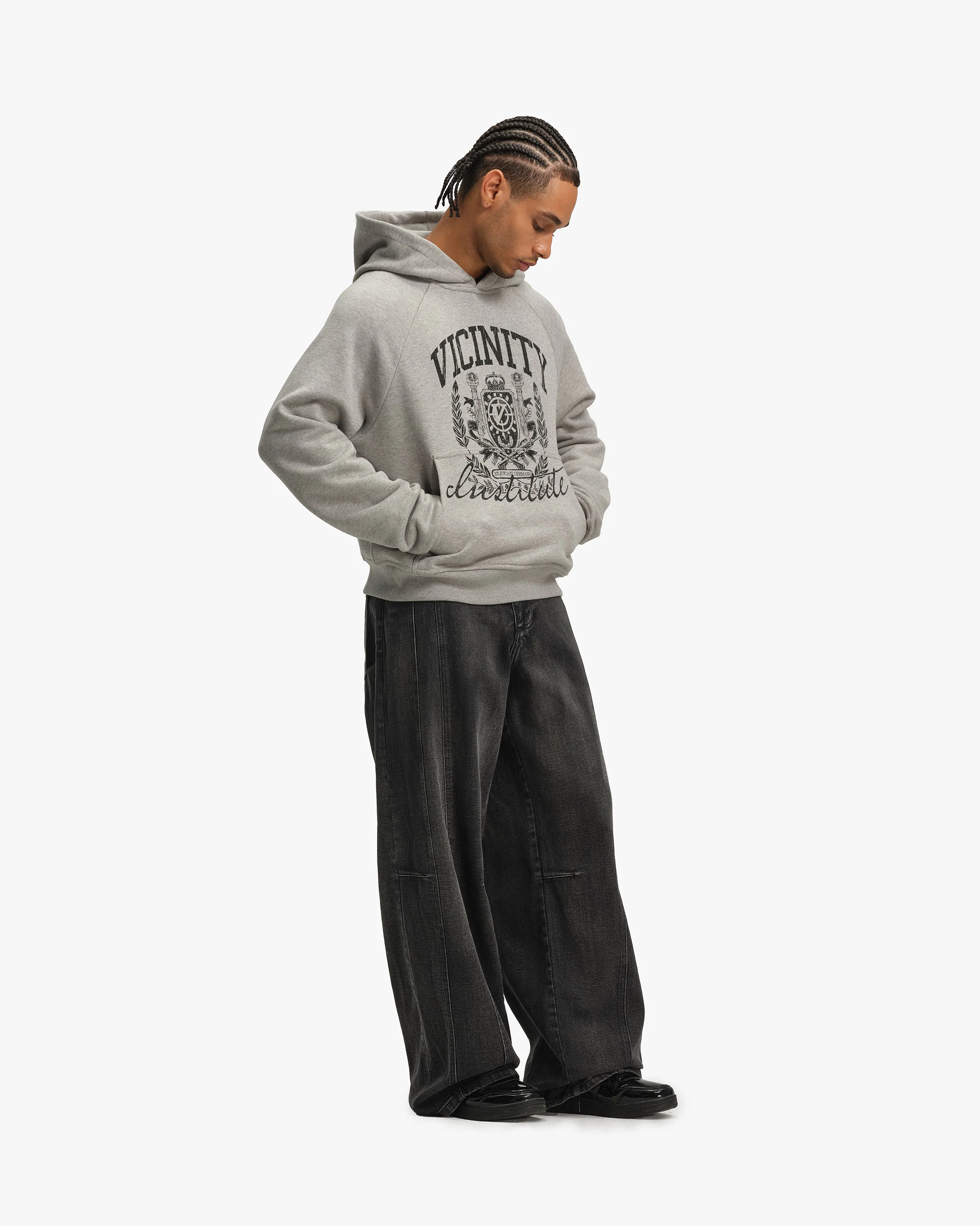 INSTITUTE HOODIE GREY MELANGE - Image 7