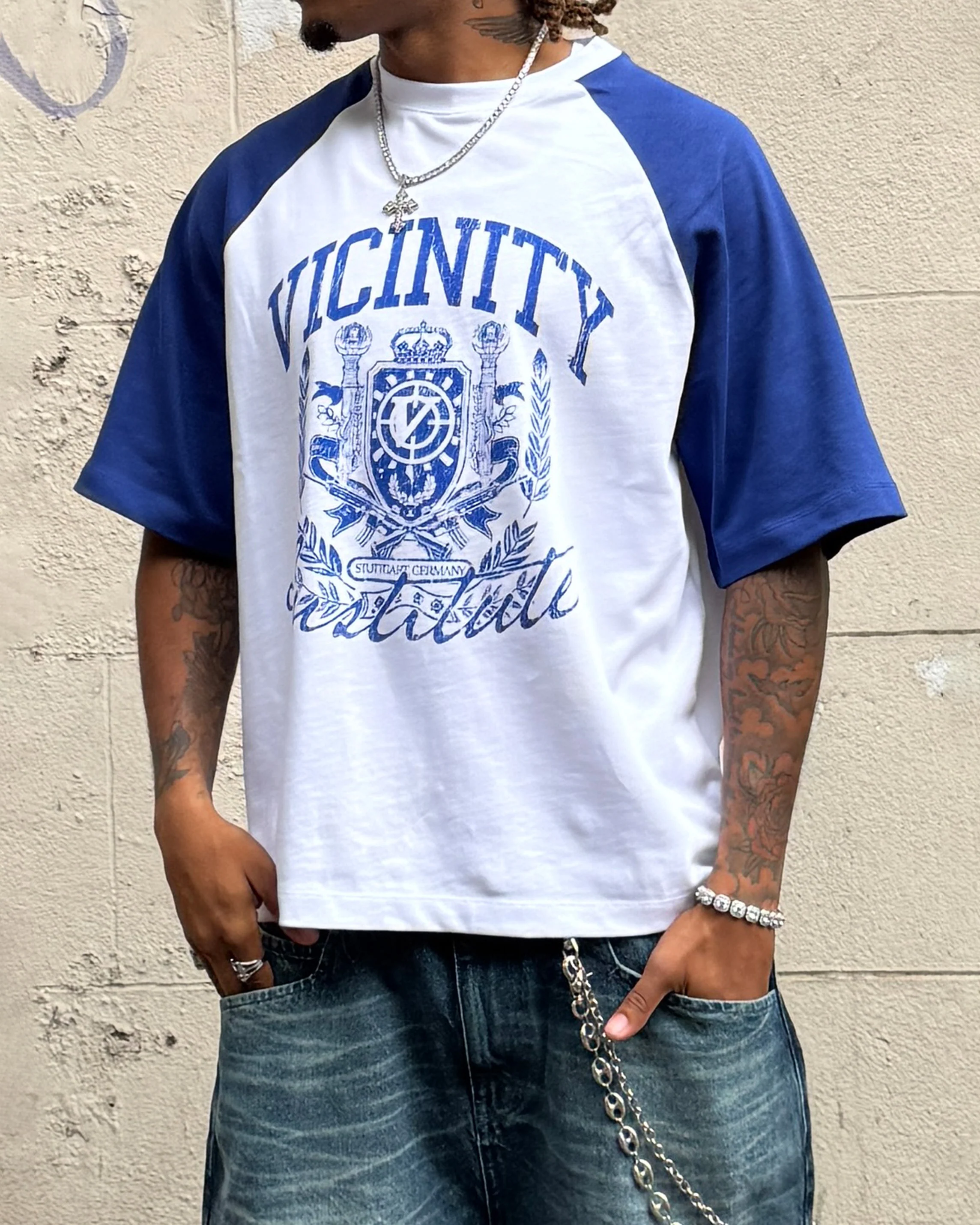 INSTITUTE TEE WHITE/BLUE - Image 3