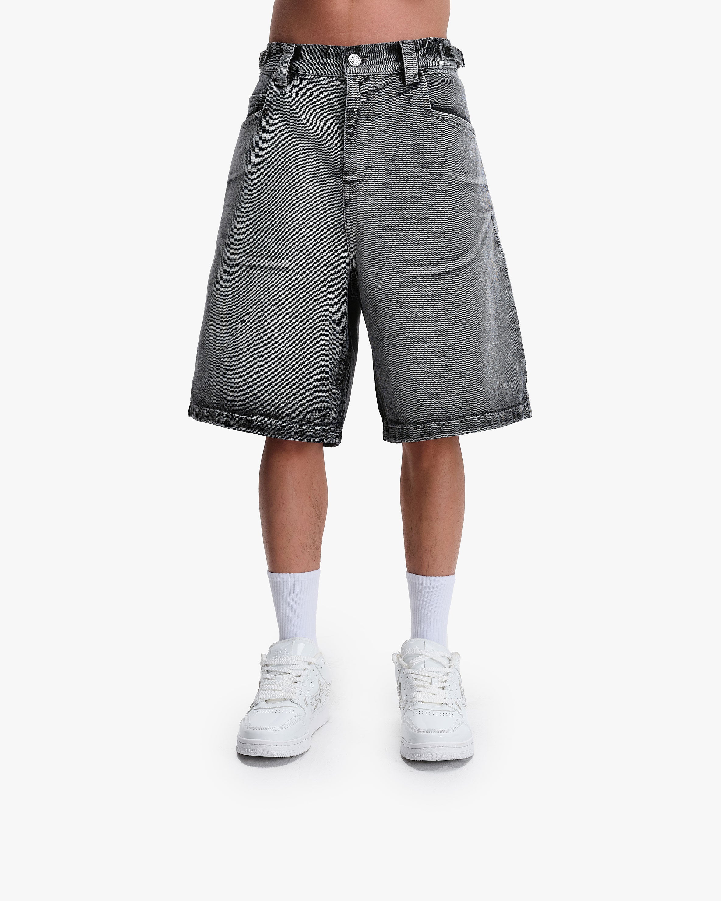 IVORY DENIM JORTS - Image 2