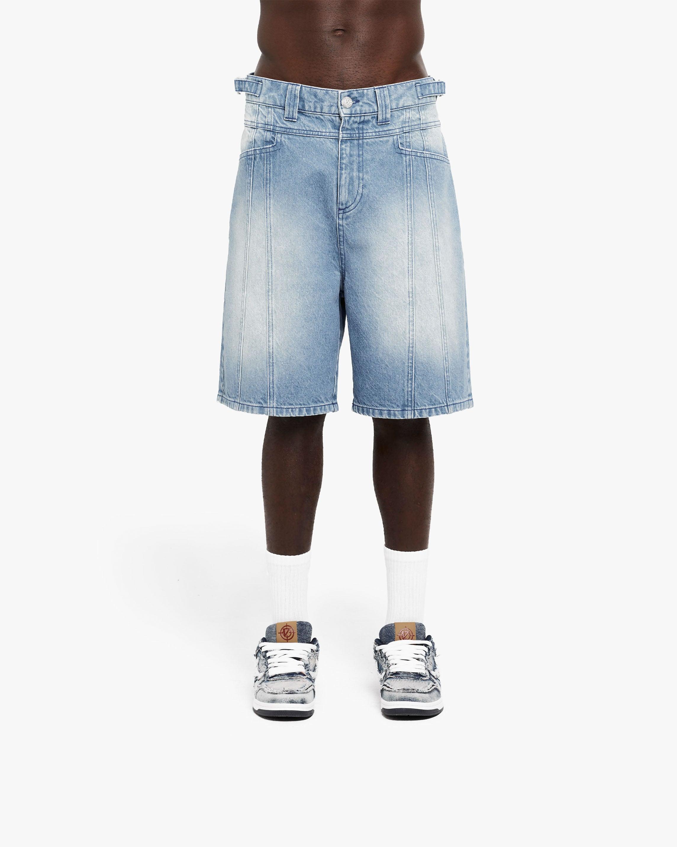 V-LOGO LIGHT BLUE JORTS - Image 3