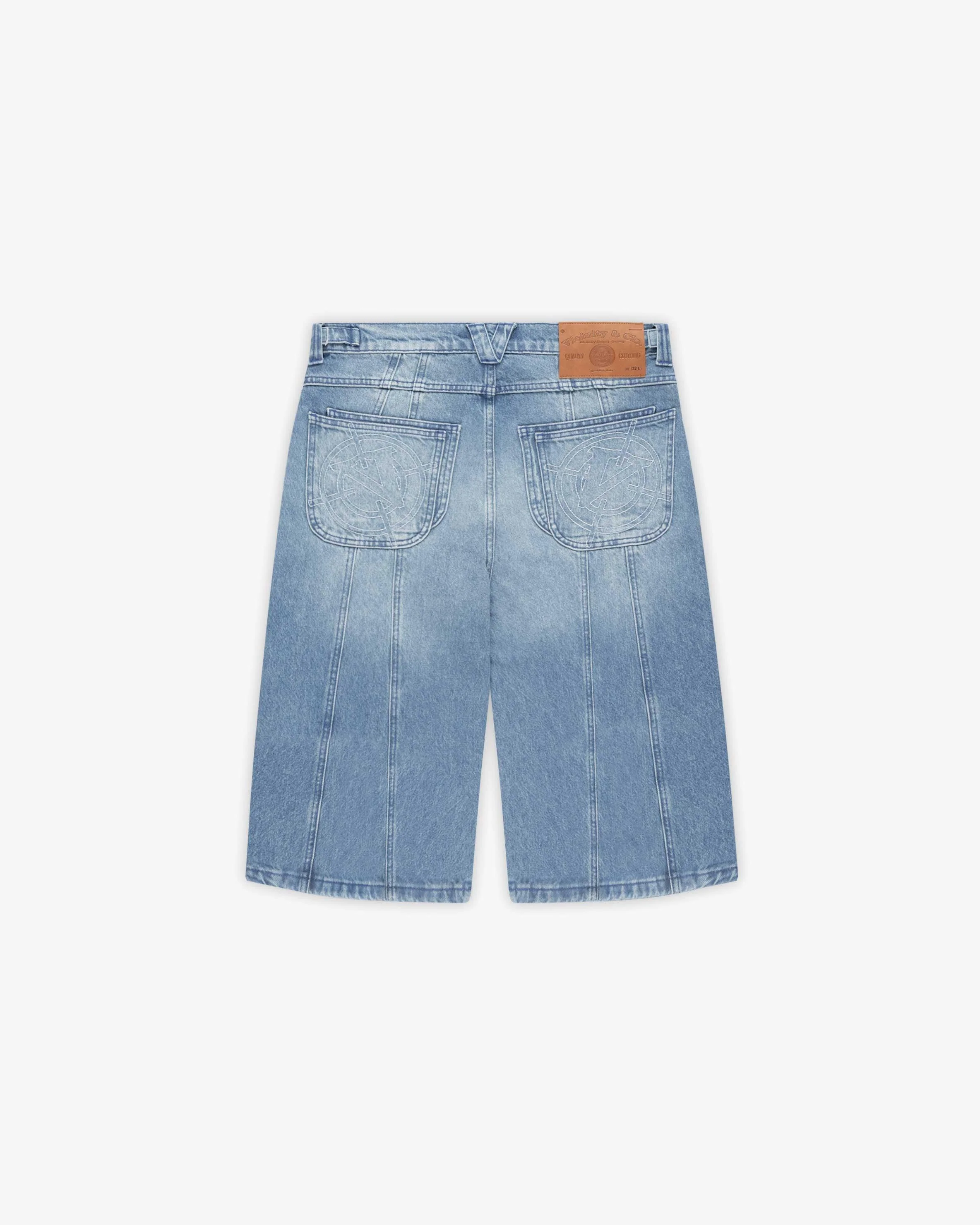 V-LOGO LIGHT BLUE JORTS - Image 4