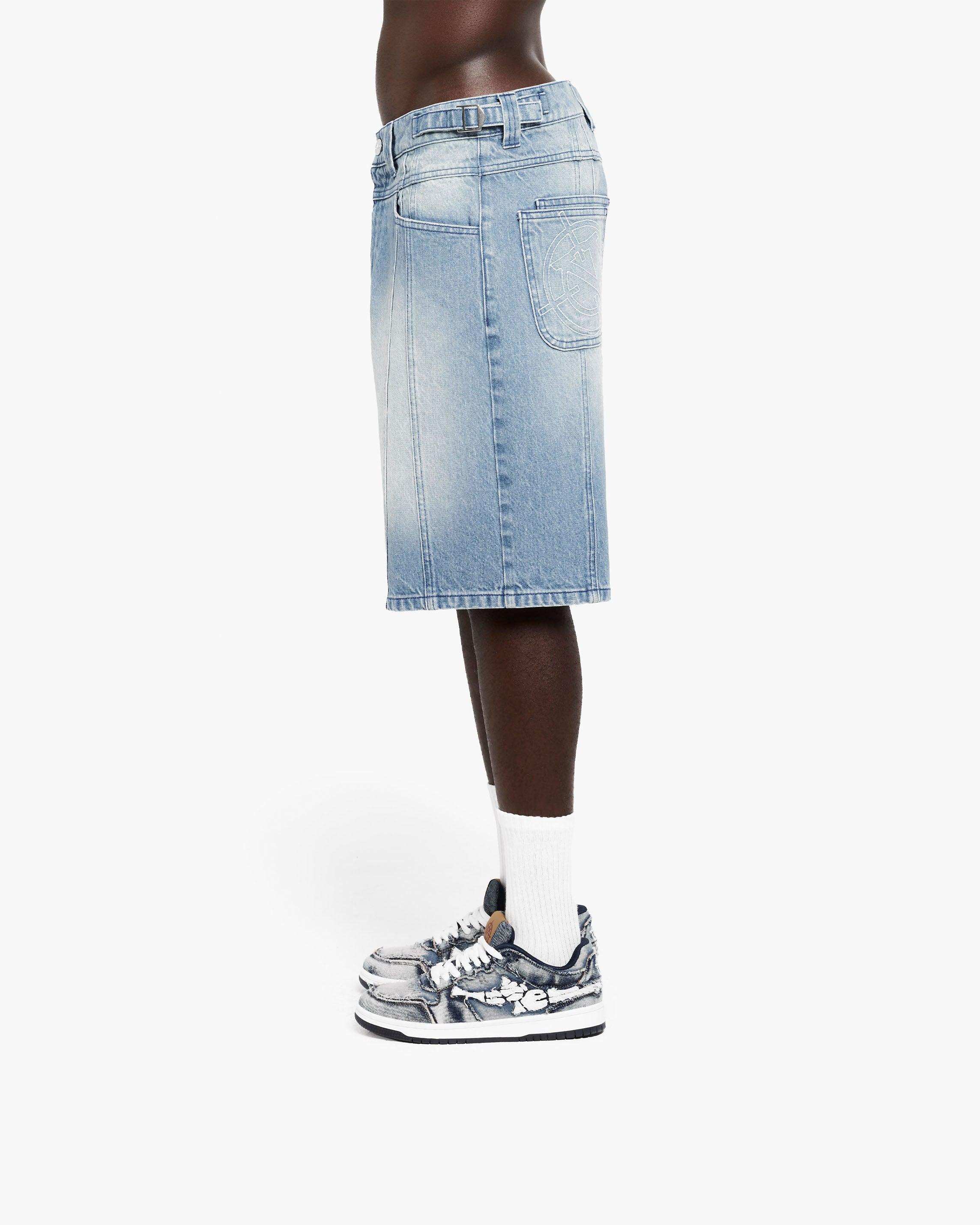 V-LOGO LIGHT BLUE JORTS - Image 5