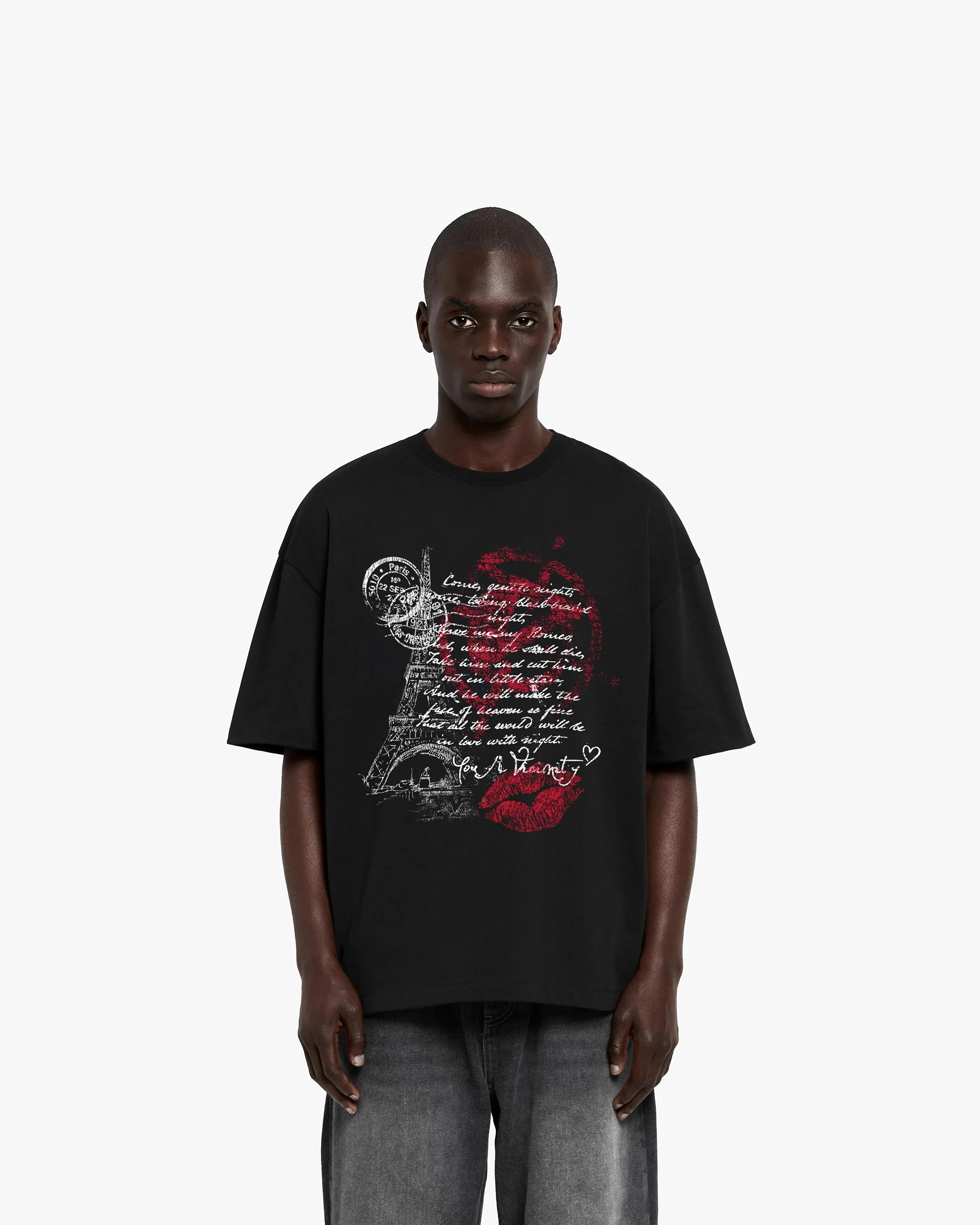 LOVE LETTER TEE BLACK - Image 2