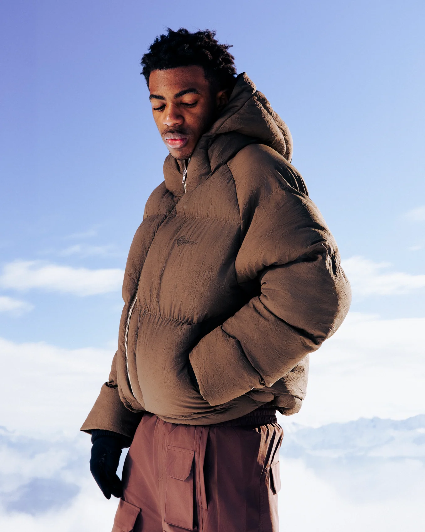 PUFFER JACKET BROWN - Image 2