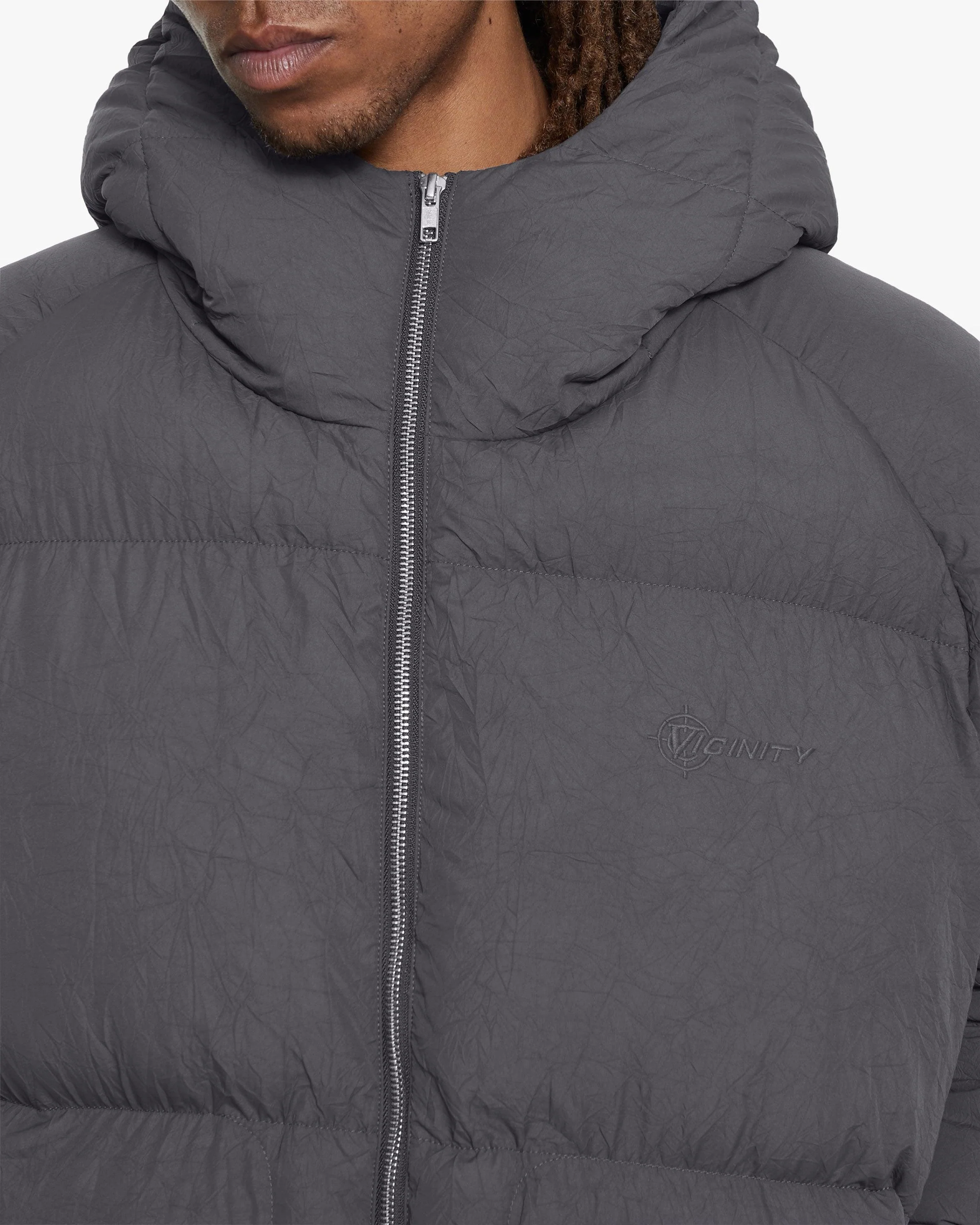 PUFFER JACKET DARK GREY - Image 11