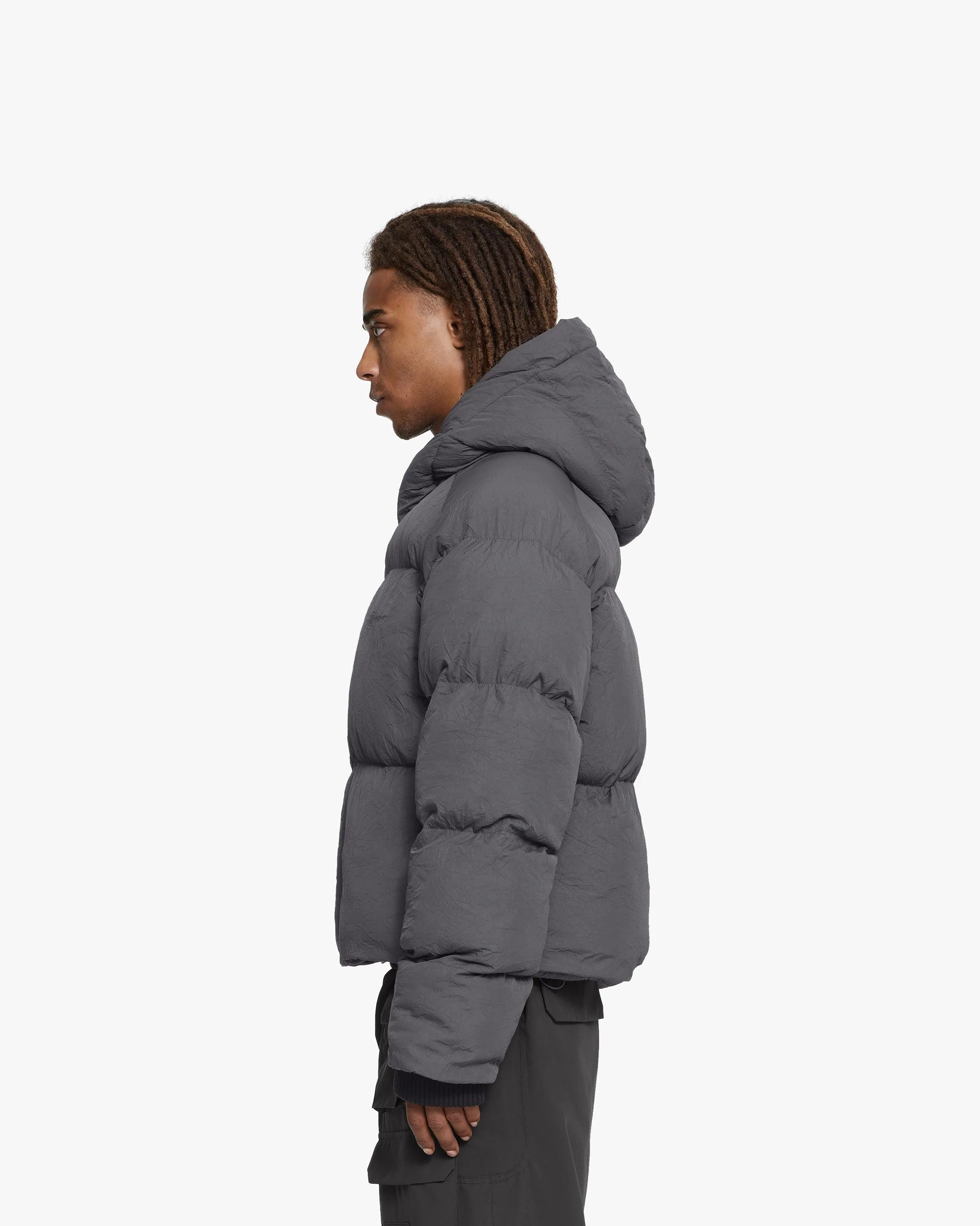 PUFFER JACKET DARK GREY - Image 8