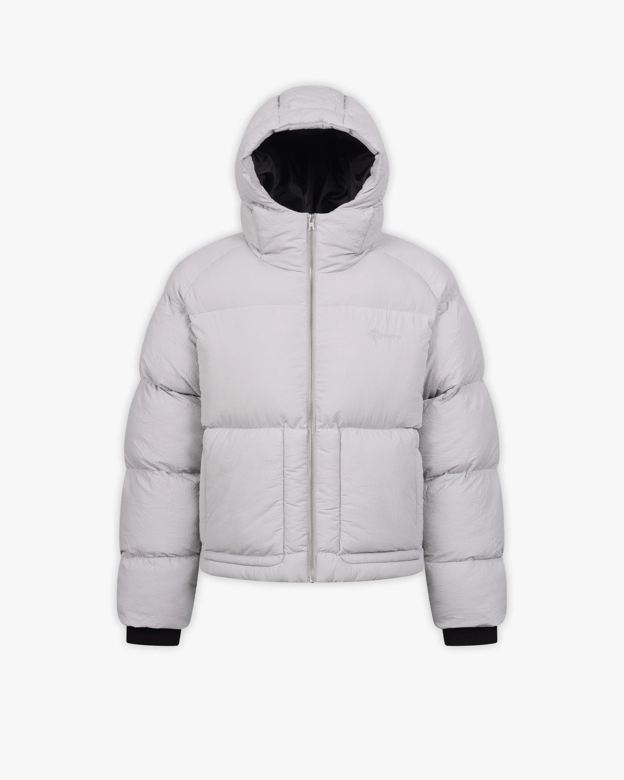 PUFFER JACKET LIGHT GREY - Image 4