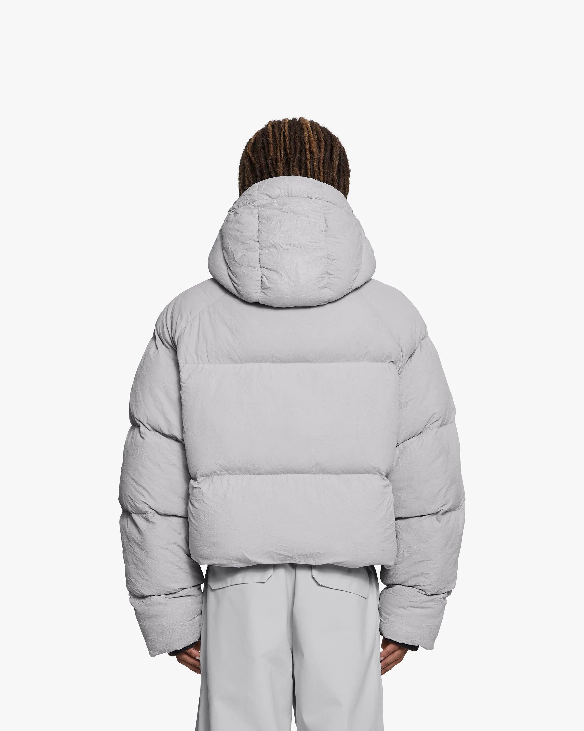 PUFFER JACKET LIGHT GREY - Image 7